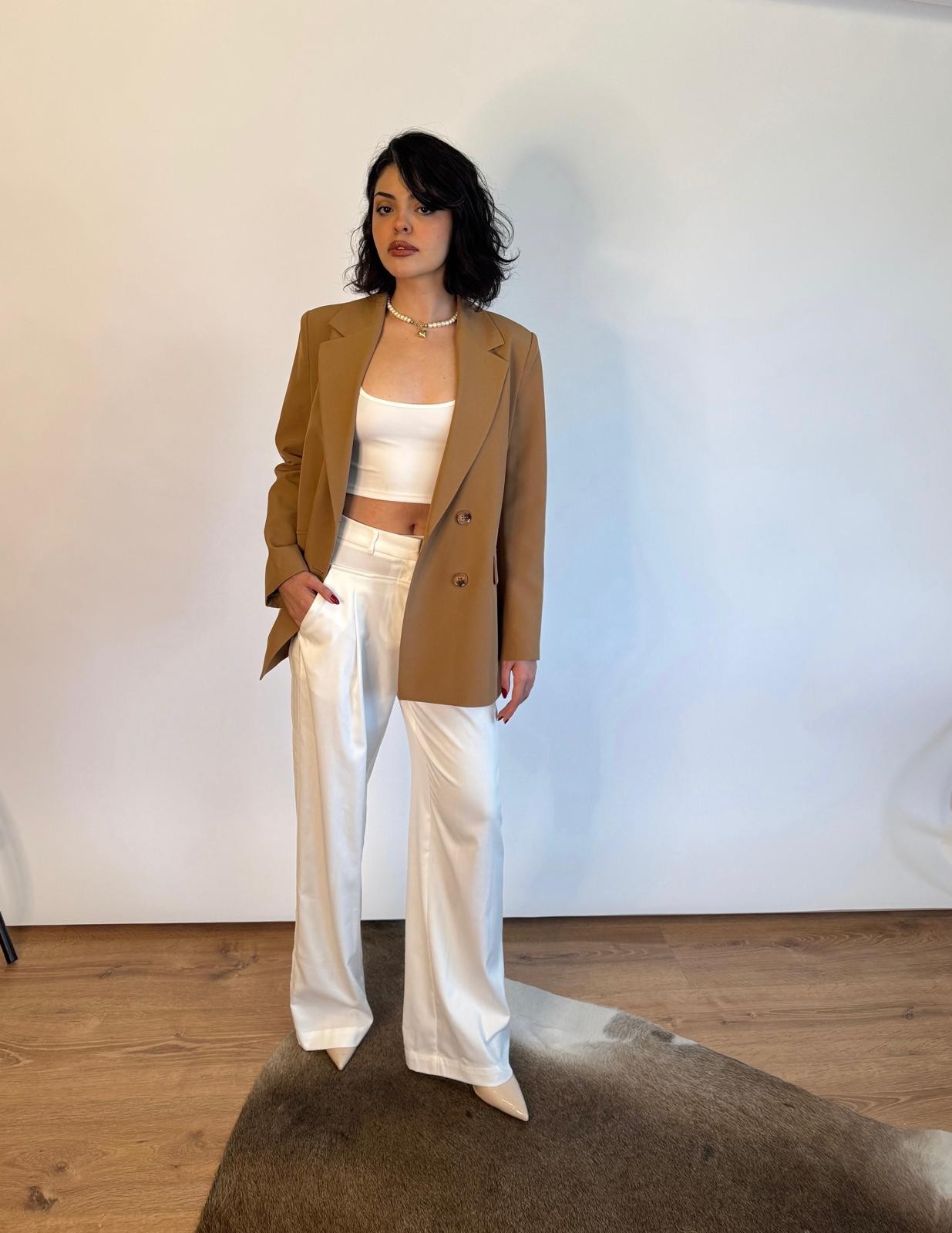 CAMEL OVERSIZED JACKET