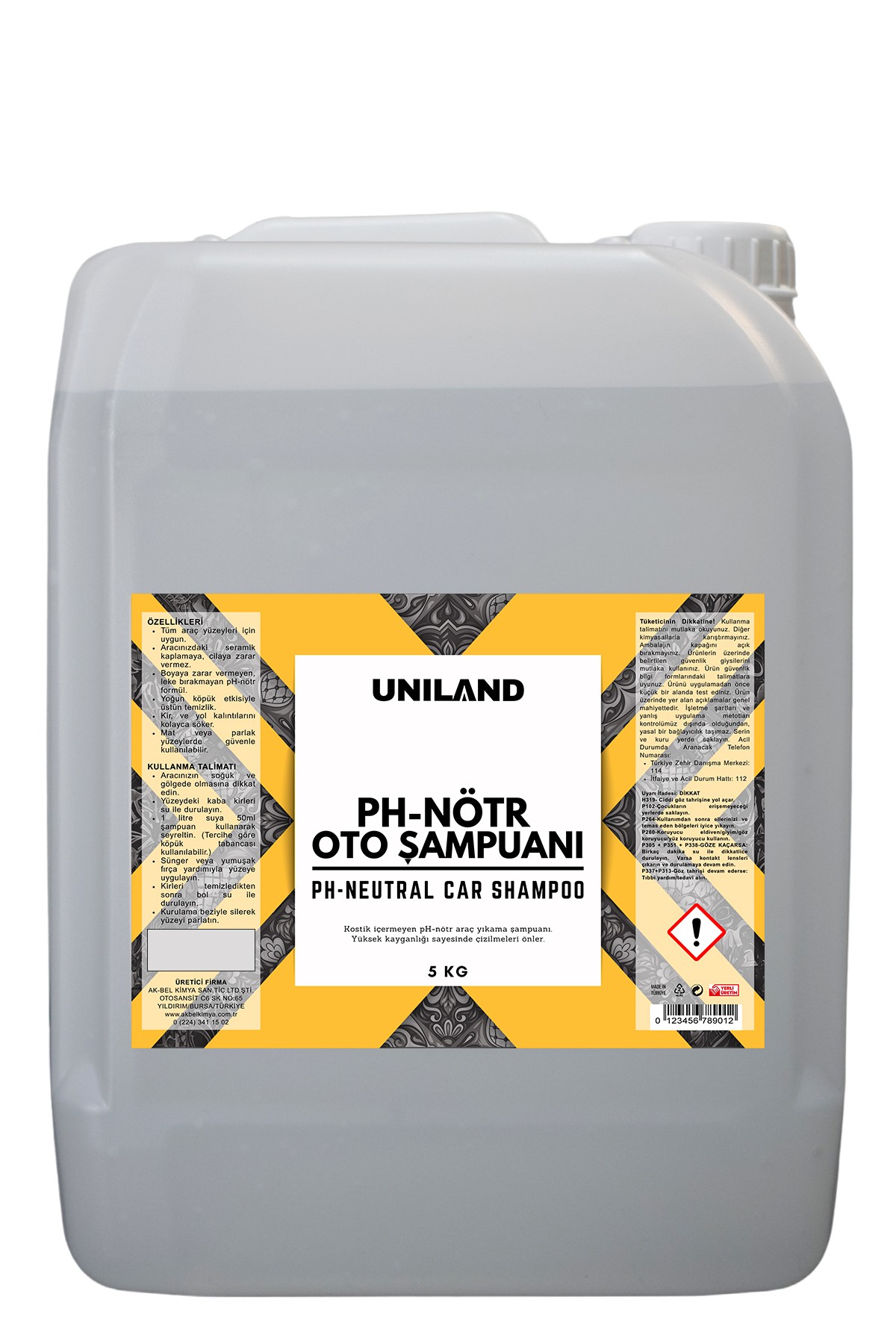 pH-Nötr Oto Yıkama Şampuanı 5 KG