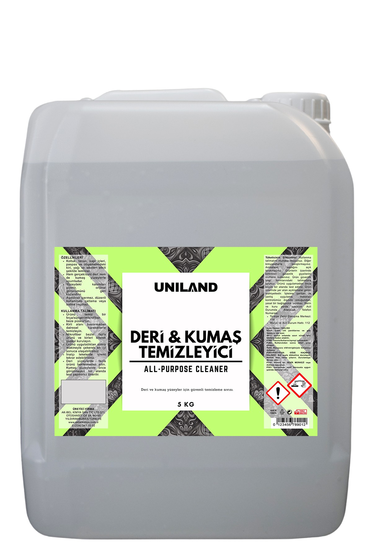 Deri & Kumaş Temizleyici 5 KG