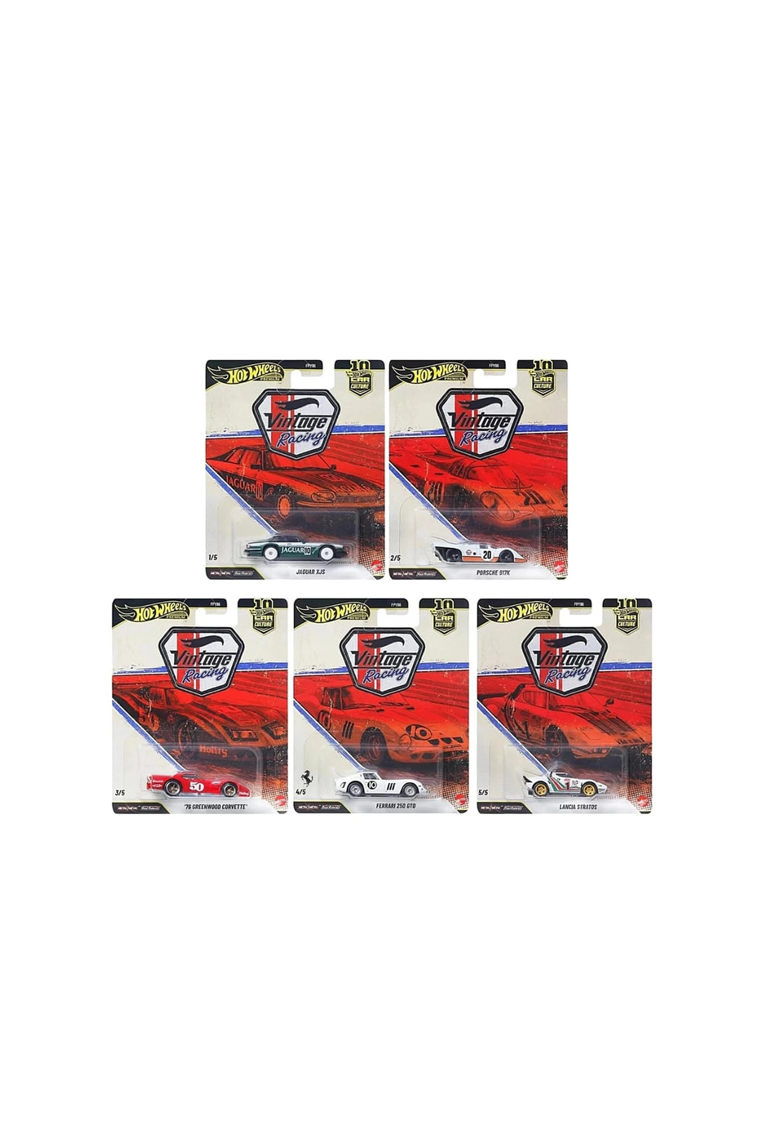 Hot Wheels Car Culture Vintage Racing 5'li Set