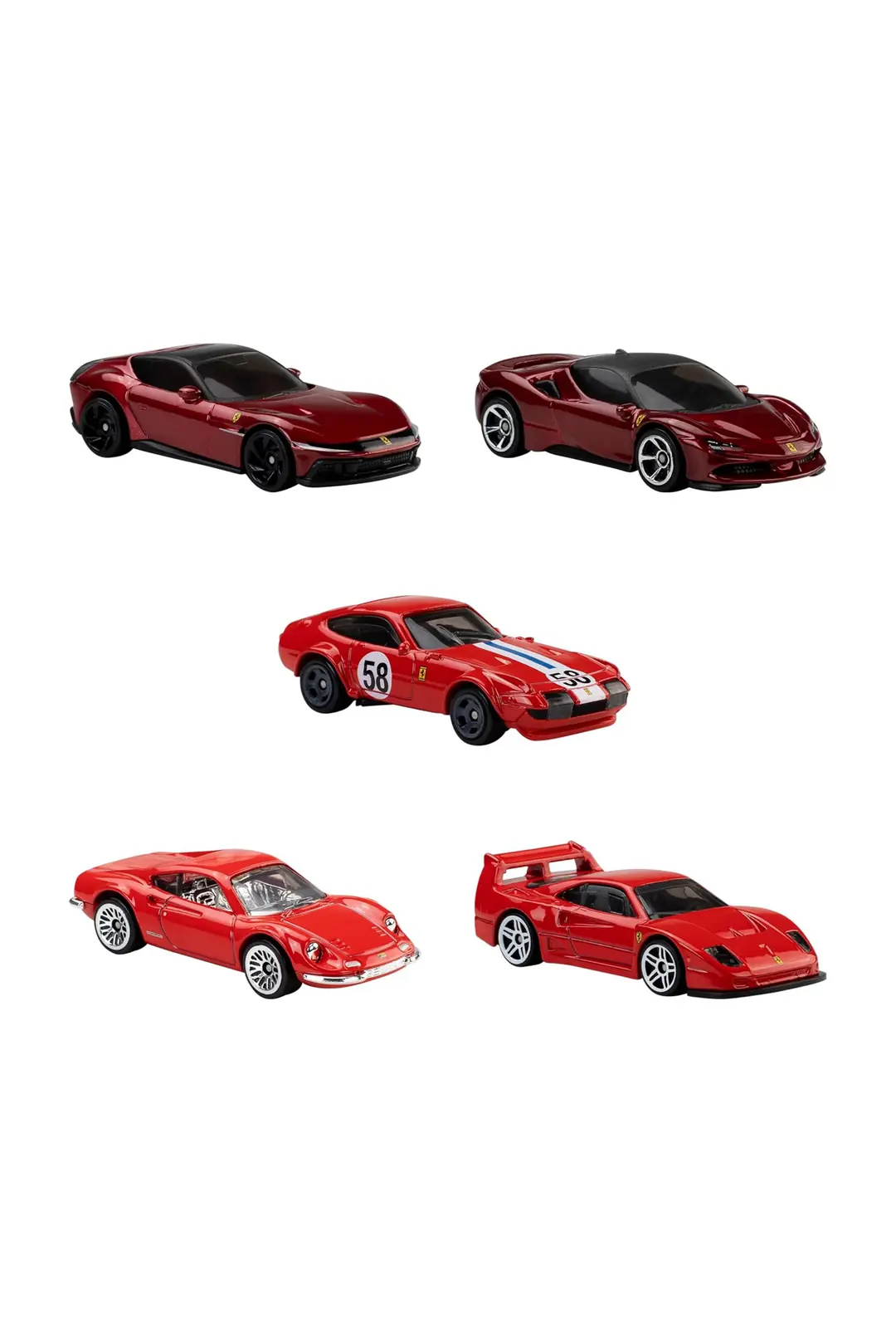 Hot Wheels Ferrari 5'li Set