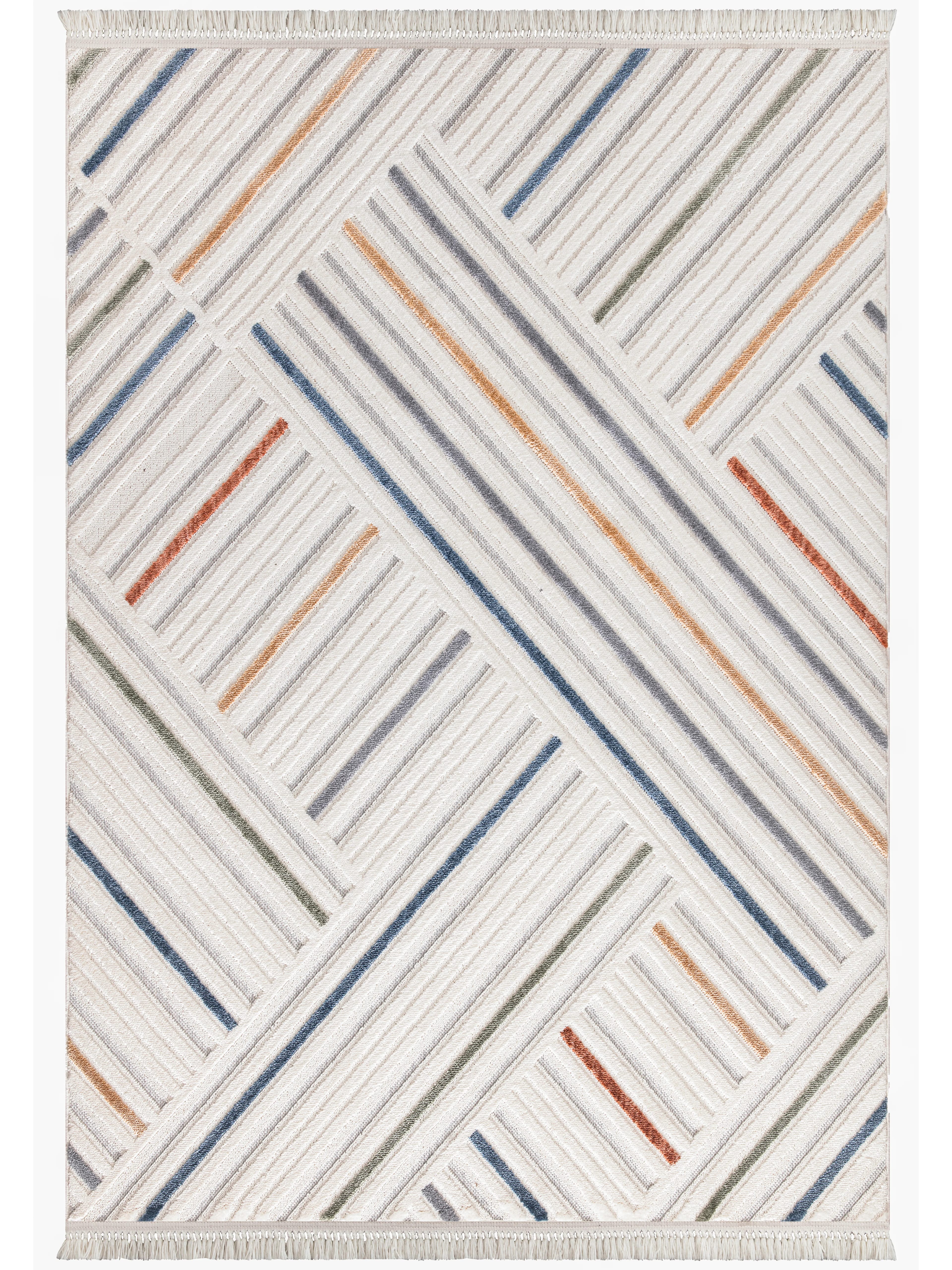 Ayteo Halı India 3017 Multi Renkli İskandinav Halı