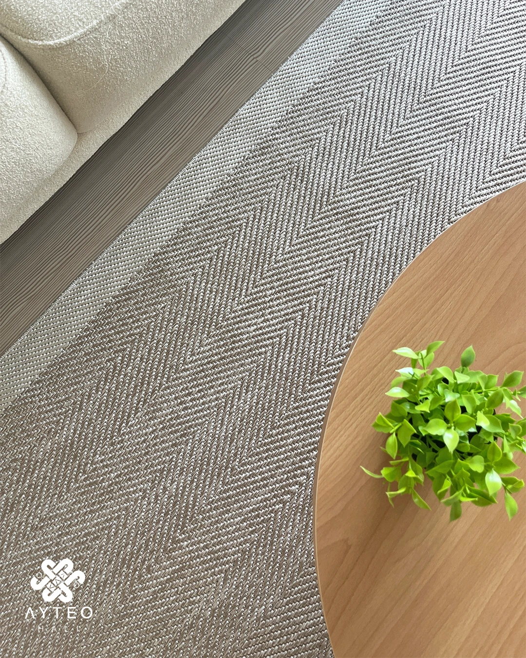 Ayteo Halı Sisal 1503 Bej Silinebilir Yumuşak Tuşeli Sisal Halı