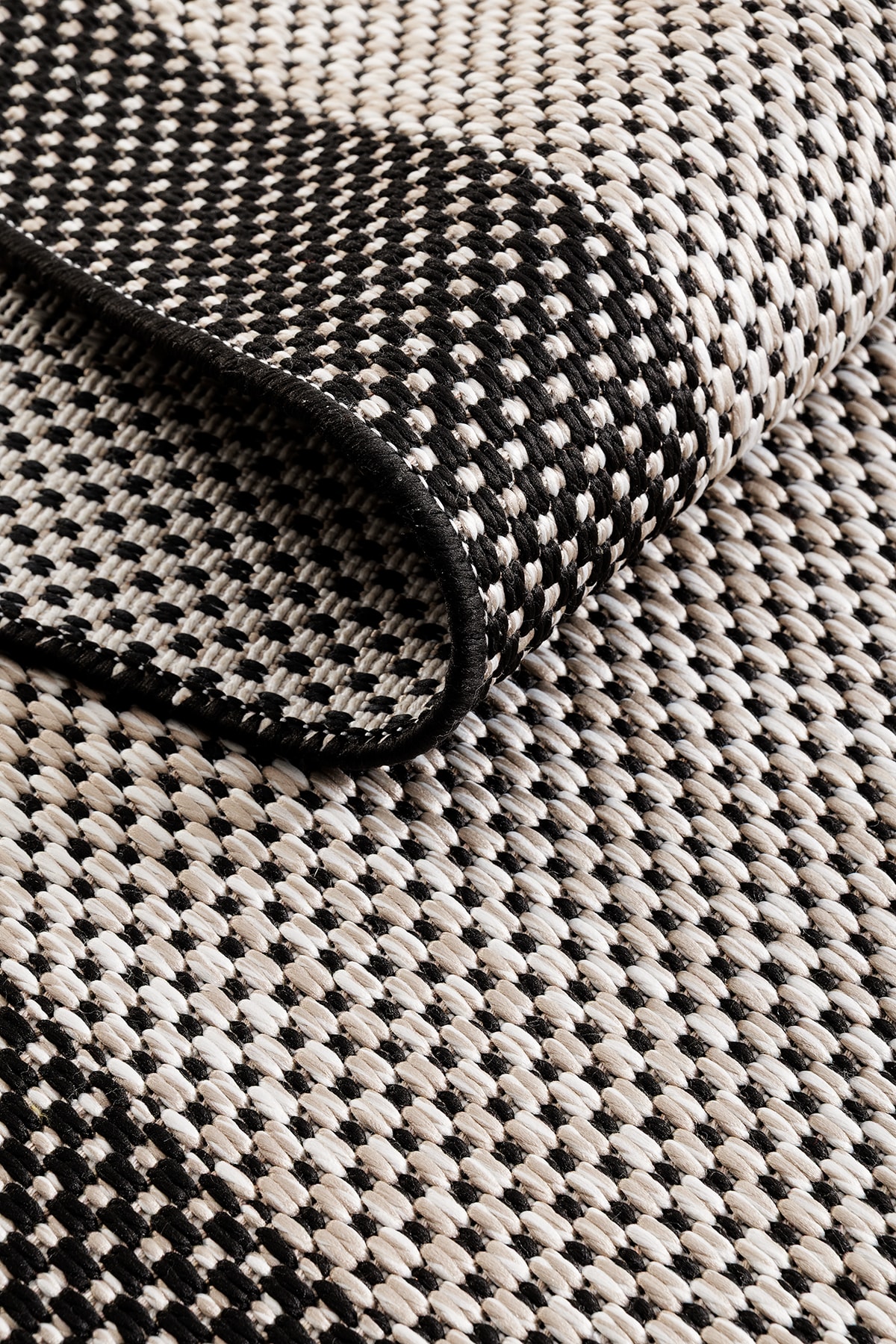 Ayteo Halı Sisal 1148 Bej Siyah Silinebilir Yumuşak Tuşeli Sisal Halı