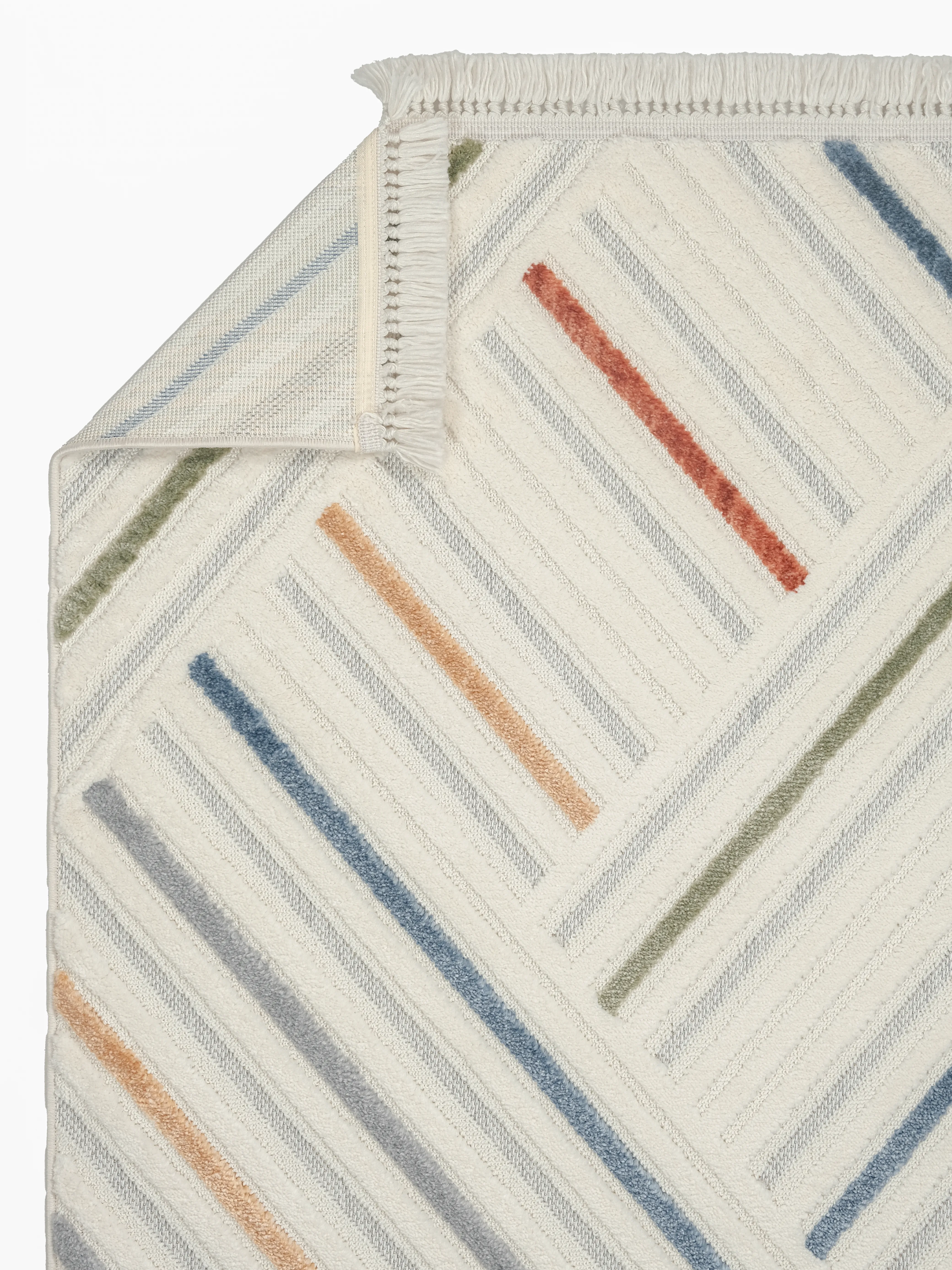 Ayteo Halı India 3017 Multi Renkli İskandinav Halı