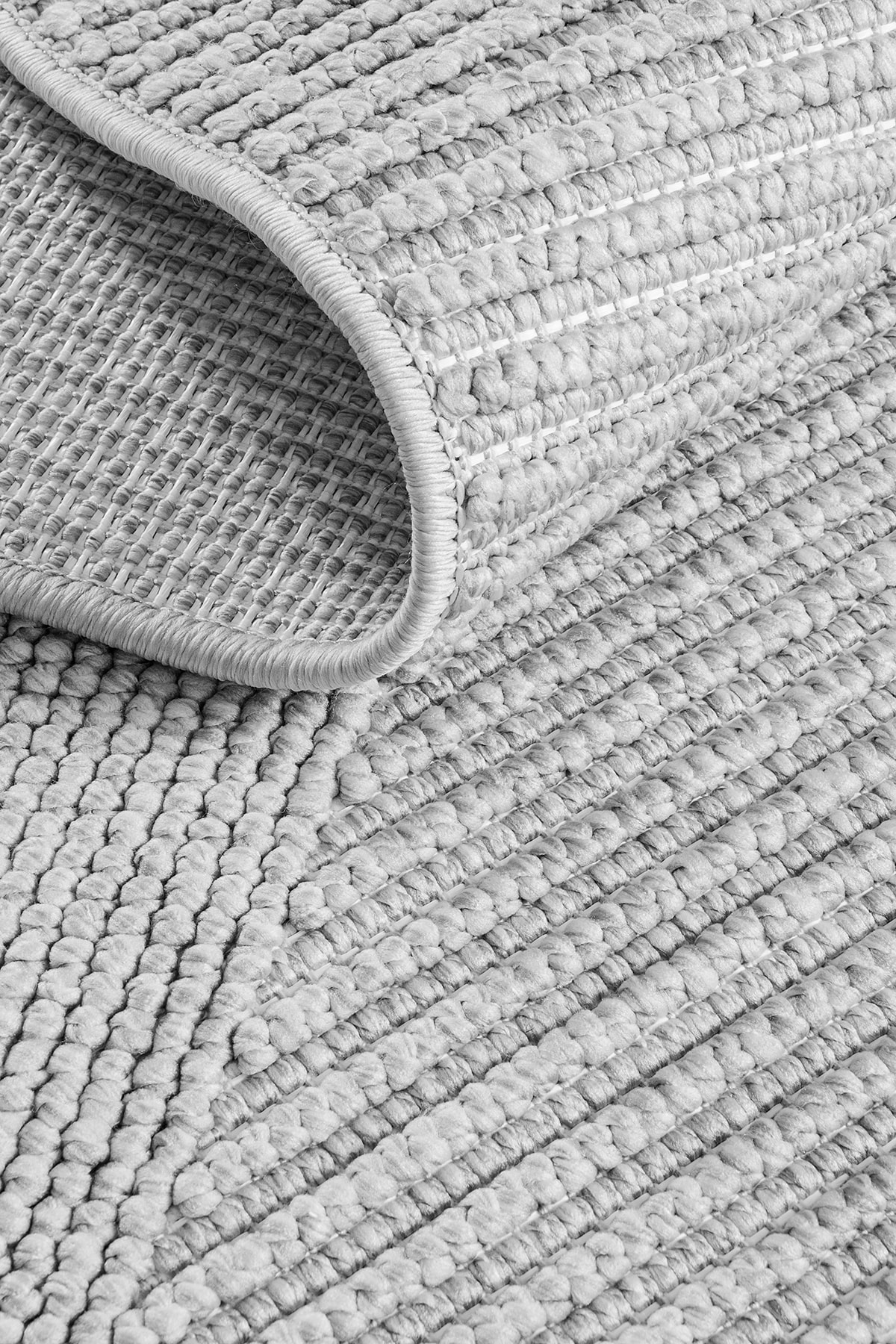 AYTEO HALI PERA 1456 Gri Robot Süpürgeye Uygun, İskandinav Bukle Halı