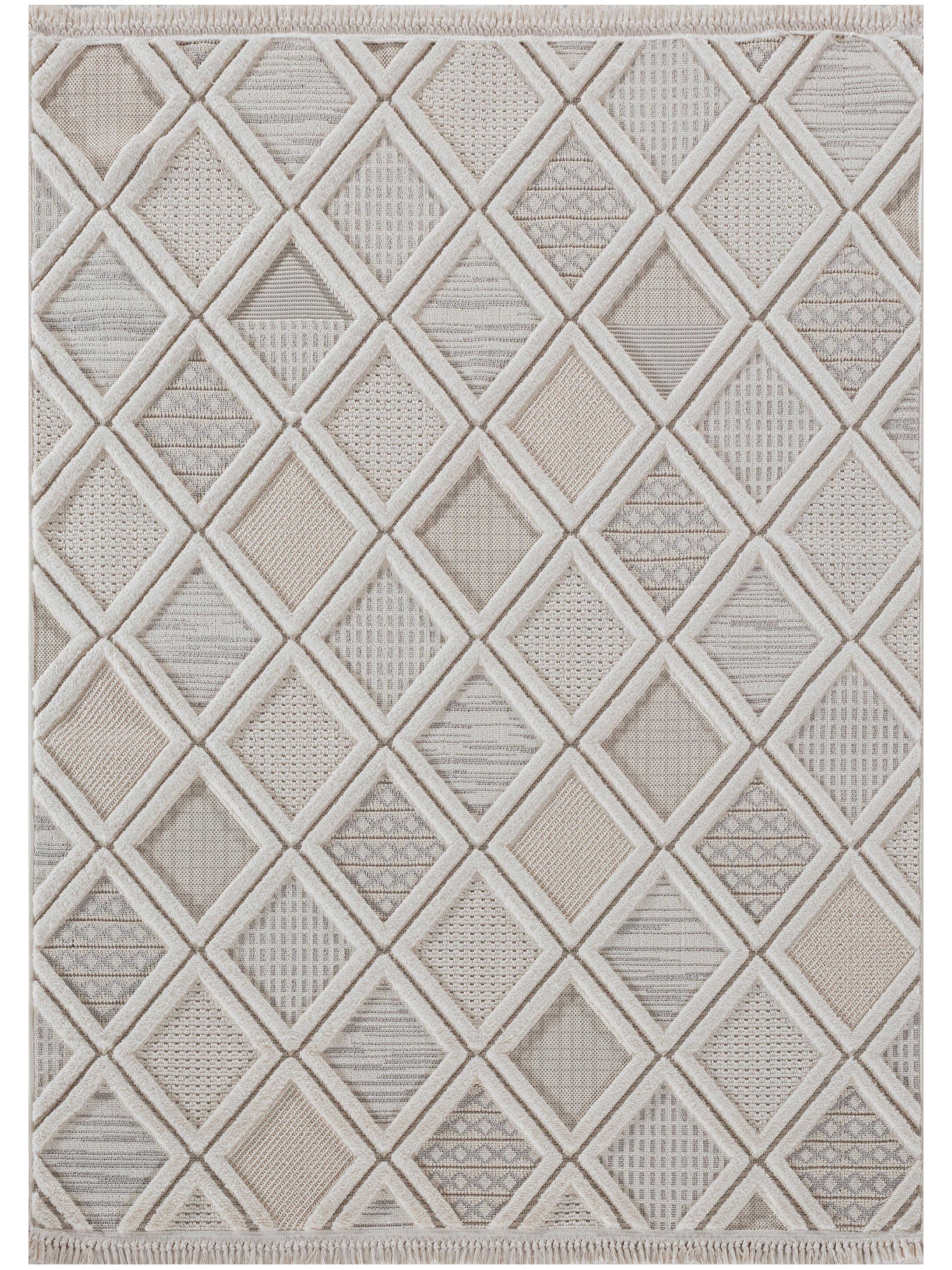 Ayteo Halı Soho 1086 Gri – Geometrik Desenli Modern İskandinav Halı