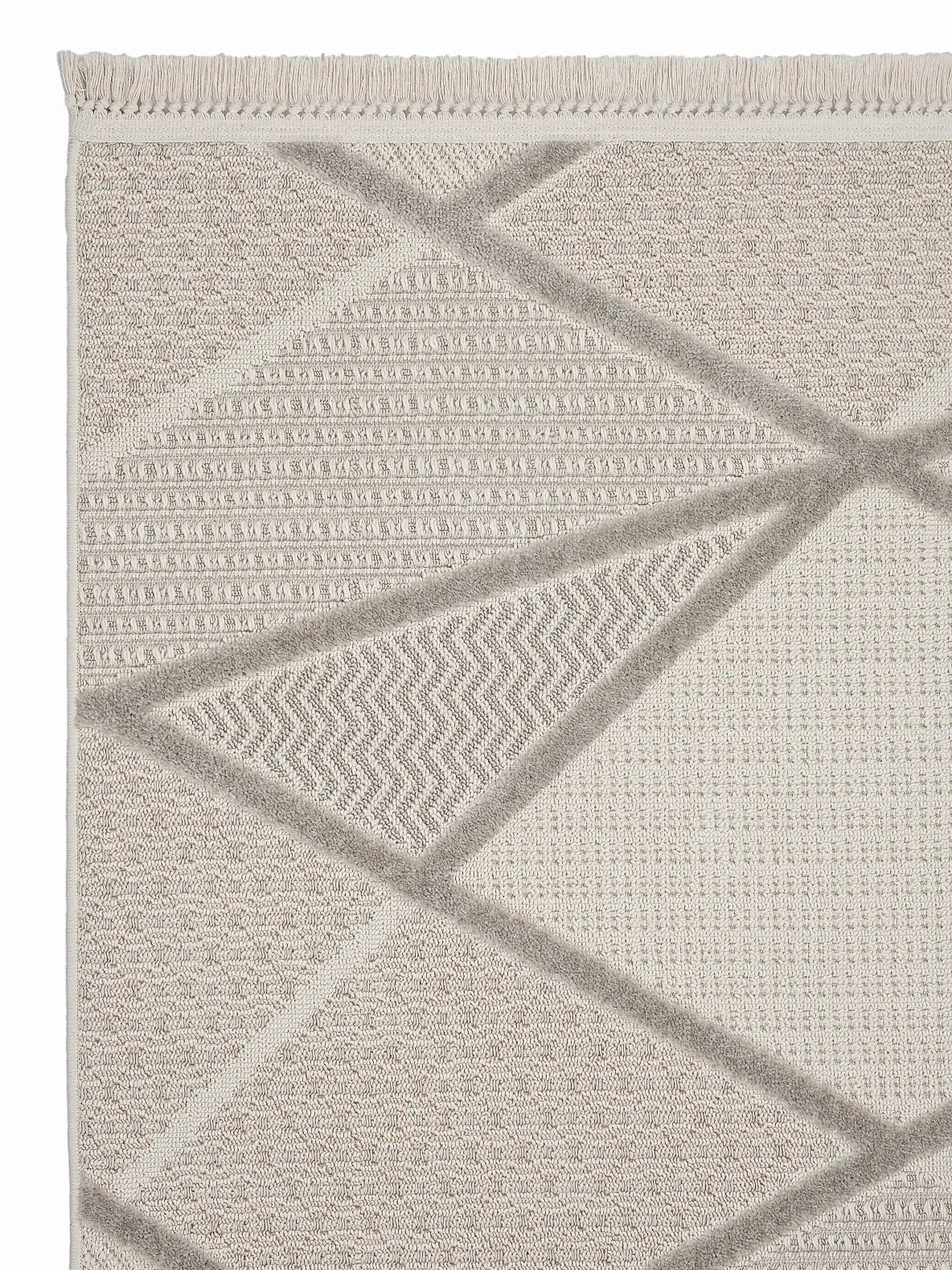 AYTEO HALI SOHO 1087 GRİ GEOMETRİK DESEN İSKANDİNAV HALI