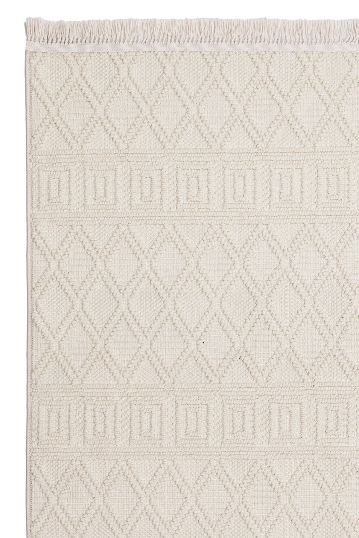 AYTEO HALI DELHİ 3009 KEMİK Yumuşak Ve Parlak Tuşeli Modern Kesme Halı