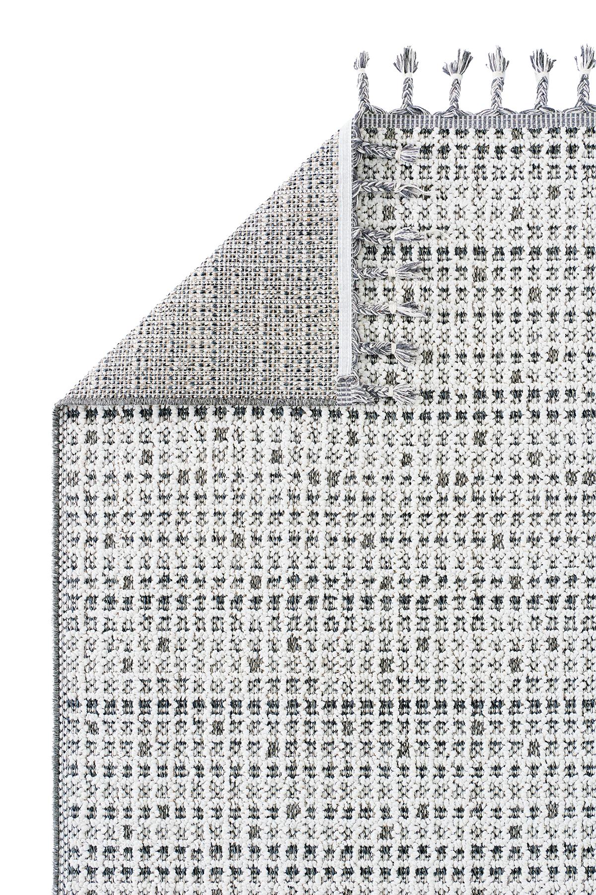 AYTEO HALI FLEX 3026 Krem – Kesme Bukle, Örgü Desenli, İskandinav Halı