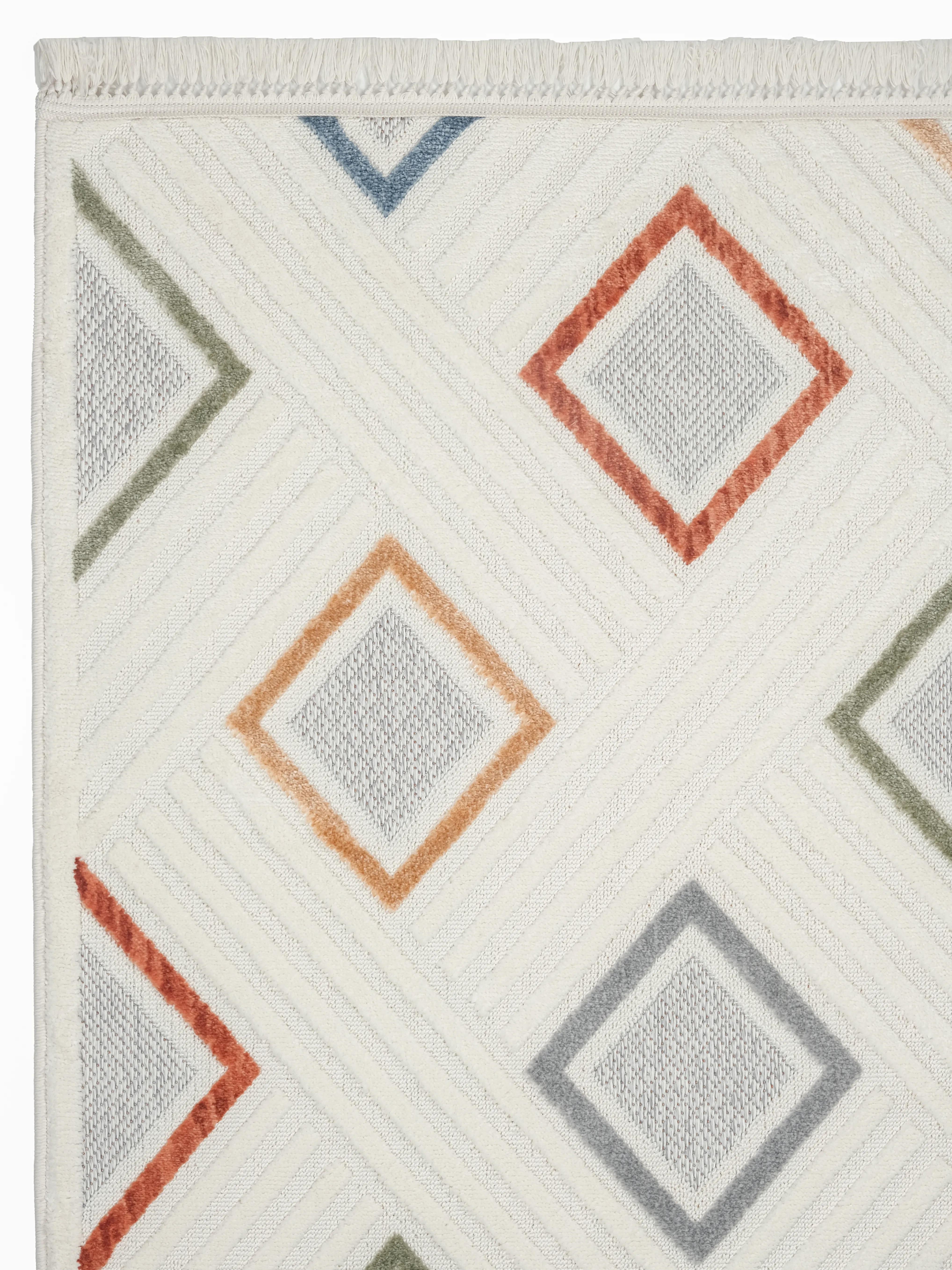 Ayteo Halı India 3016 Multi Renkli İskandinav Halı