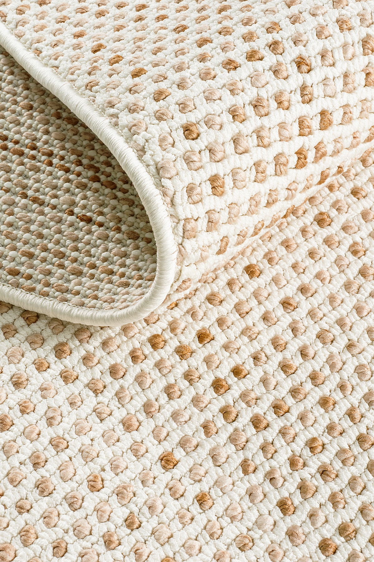 Ayteo Halı Arden 1107 Krem Taba Silinebilir, Robot Süpürgeye Uygun, İskandinav Bukle Halı