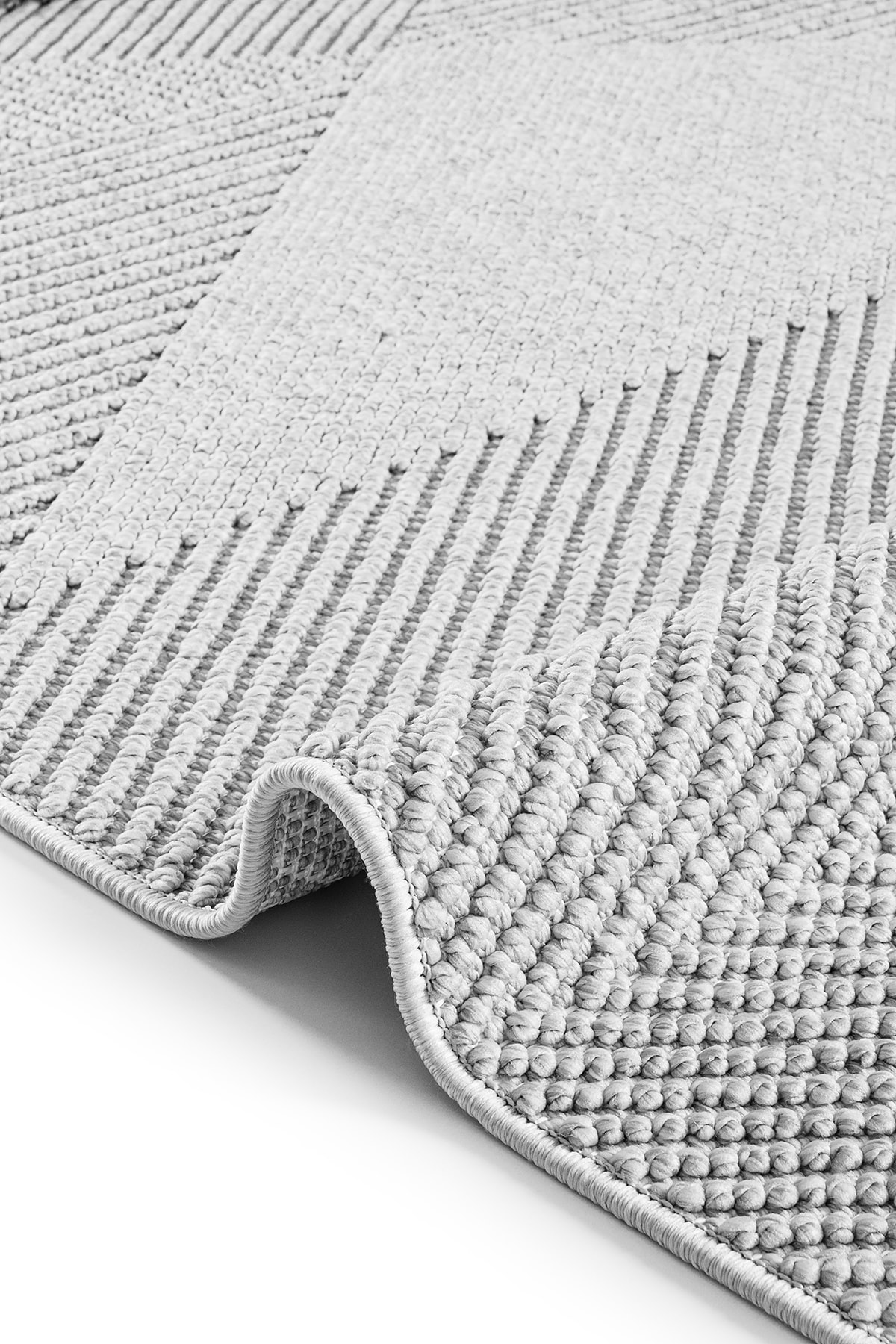 AYTEO HALI PERA 1456 Gri Robot Süpürgeye Uygun, İskandinav Bukle Halı