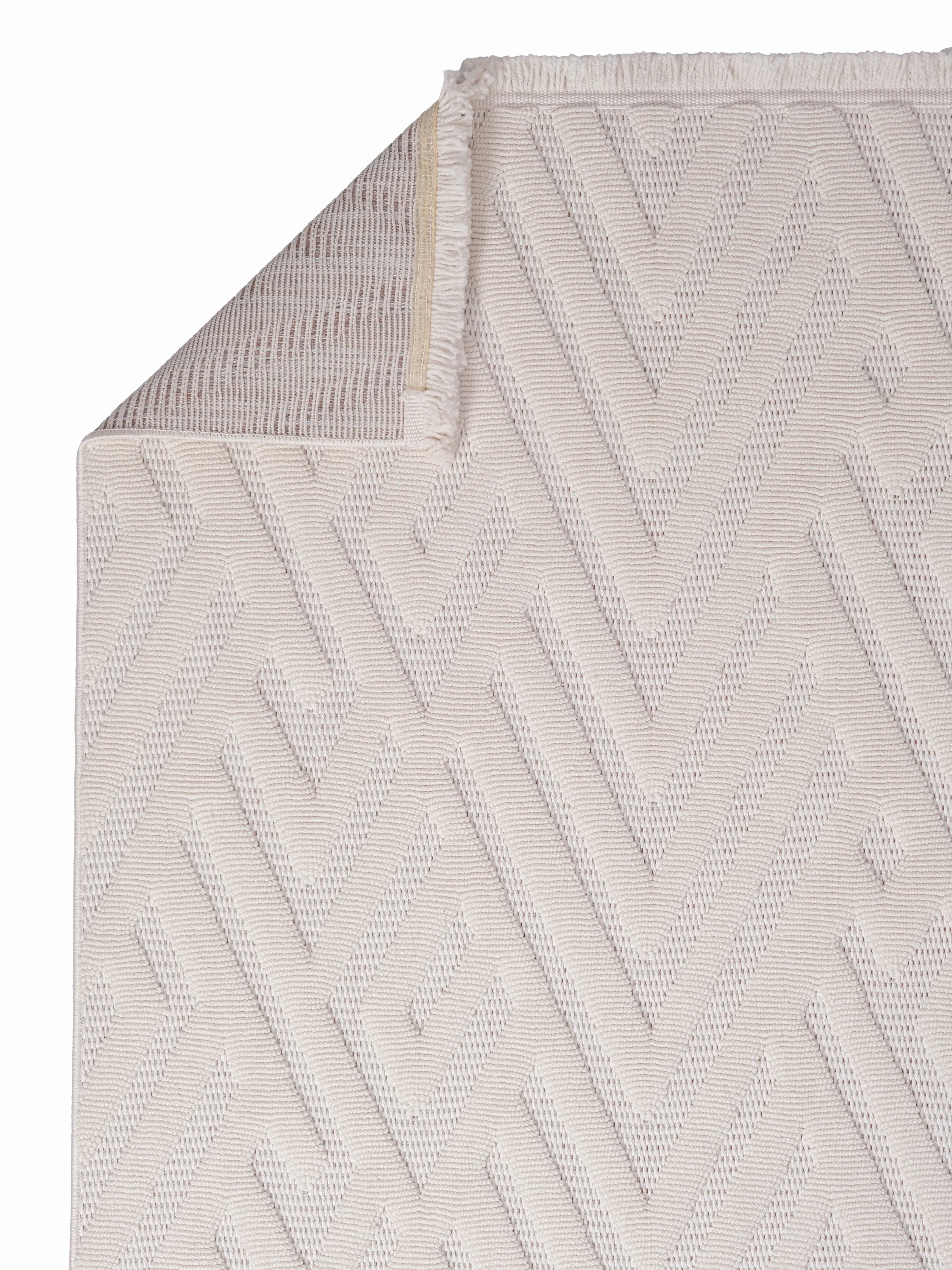 AYTEO HALI DEKOR 1118 KREM GEOMETRİK DESEN İSKANDİNAV HALI