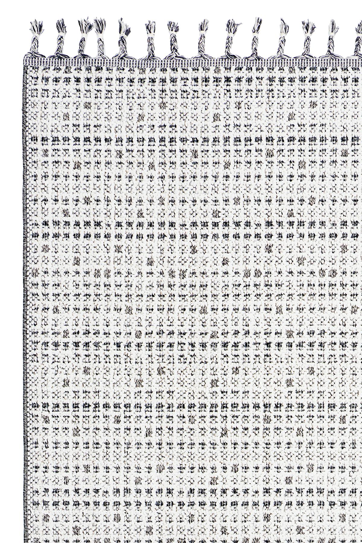 AYTEO HALI FLEX 3026 Krem – Kesme Bukle, Örgü Desenli, İskandinav Halı