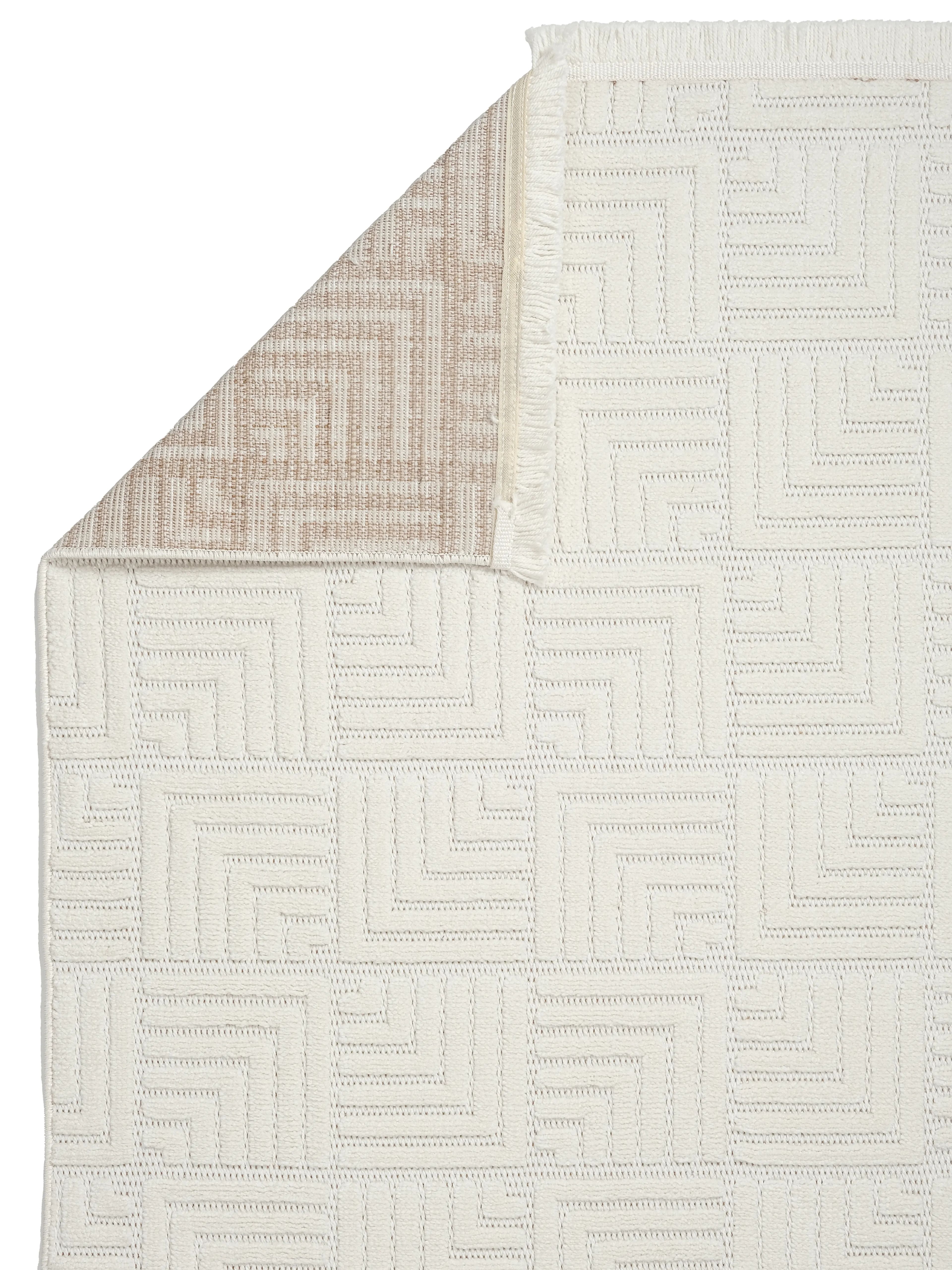 AYTEO HALI MODA 1062 KREM SADE VE ZARİF İSKANDİNAV HALI