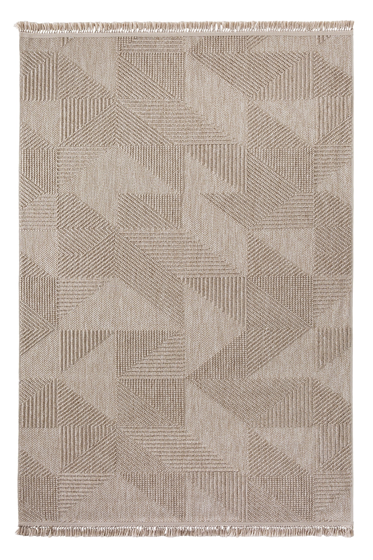 Ayteo Halı Delhi 3007 BEJ Yumuşak Ve Parlak Tuşeli Modern Kesme Halı