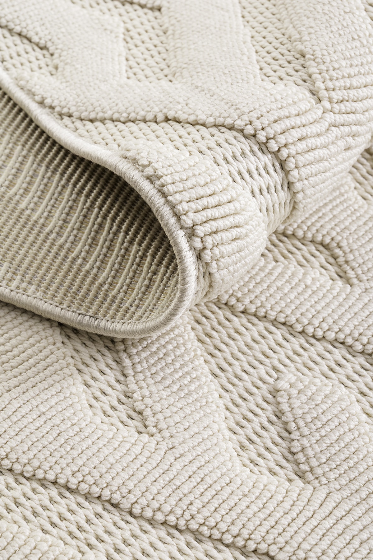 Ayteo Halı Dekor 1118 Bej Geometrik Desen İskandinav Halı