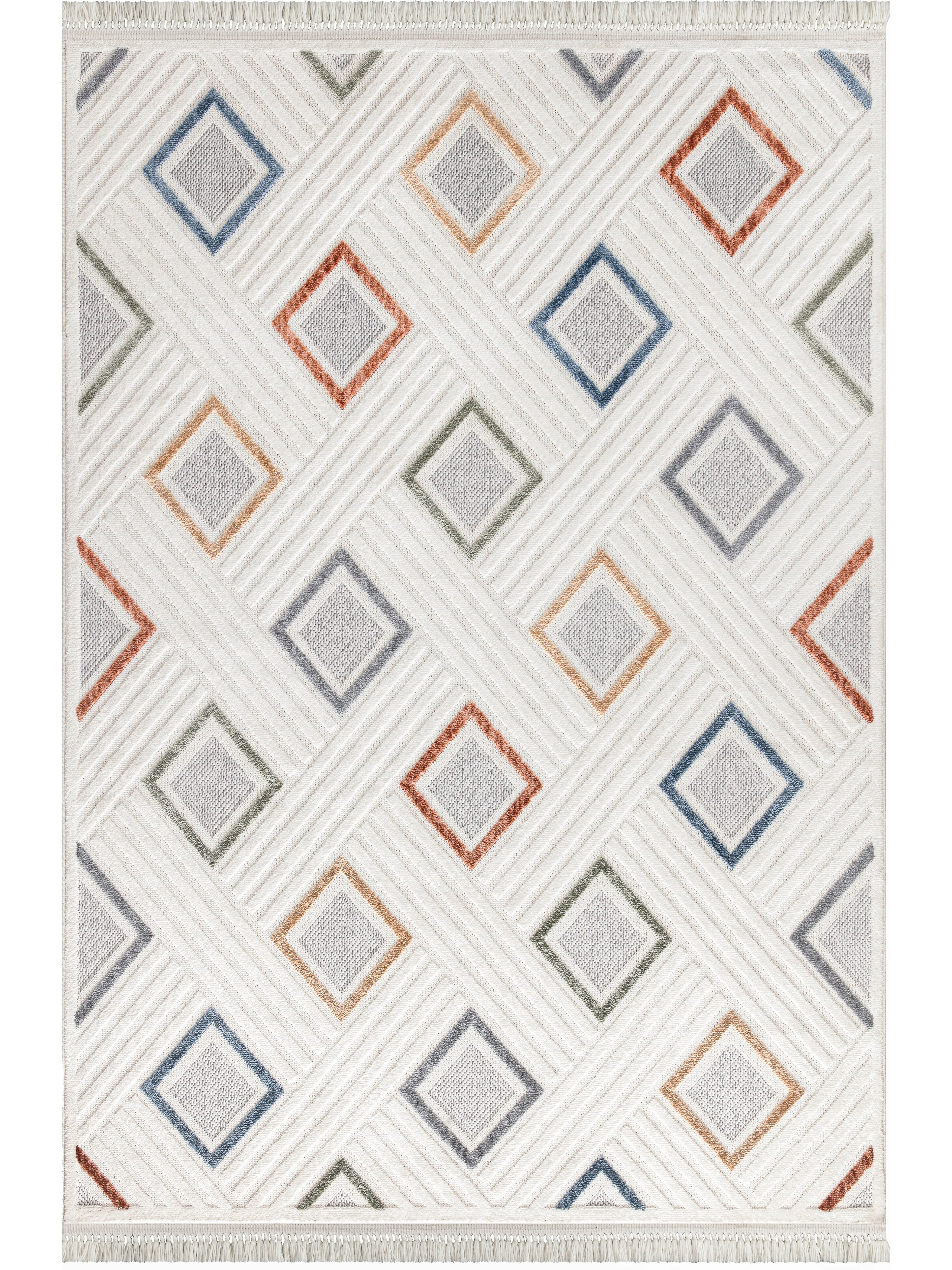 Ayteo Halı India 3016 Multi Renkli İskandinav Halı