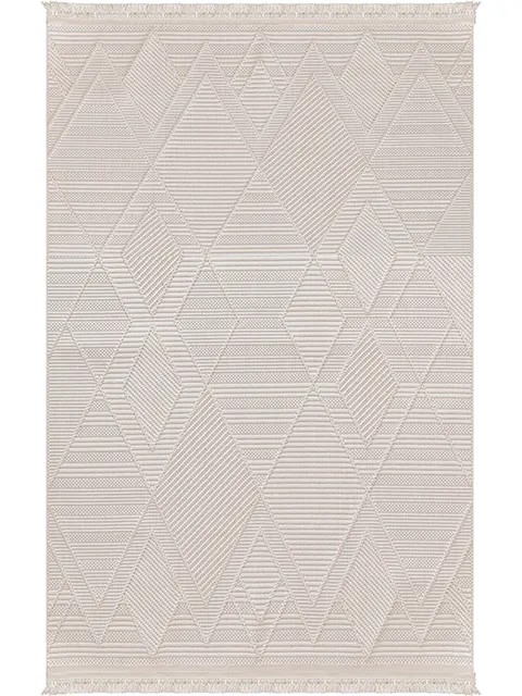 AYTEO HALI DELHİ 3022 KREM YUMUŞAK VE PARLAK TUŞELİ MODERN KESME HALI