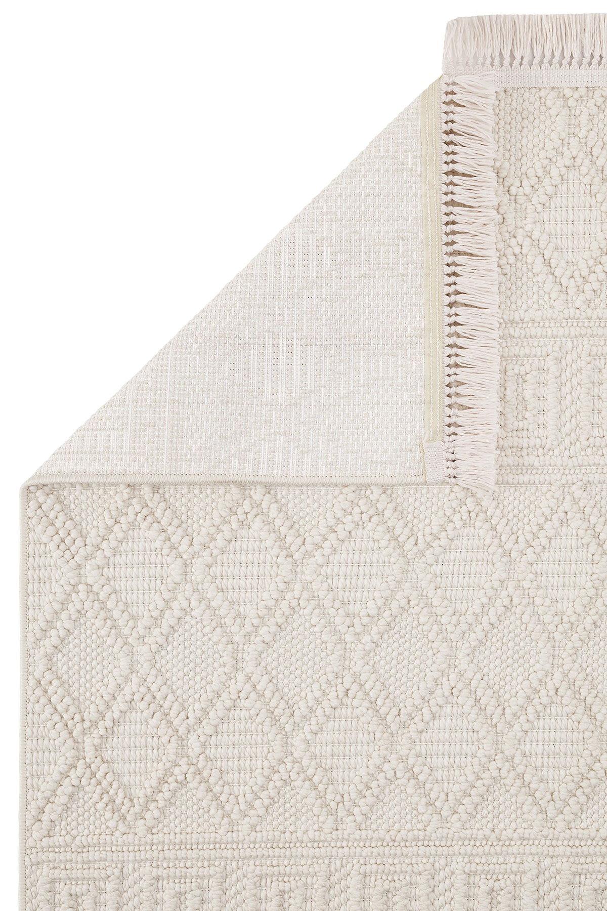 AYTEO HALI DELHİ 3009 KEMİK Yumuşak Ve Parlak Tuşeli Modern Kesme Halı