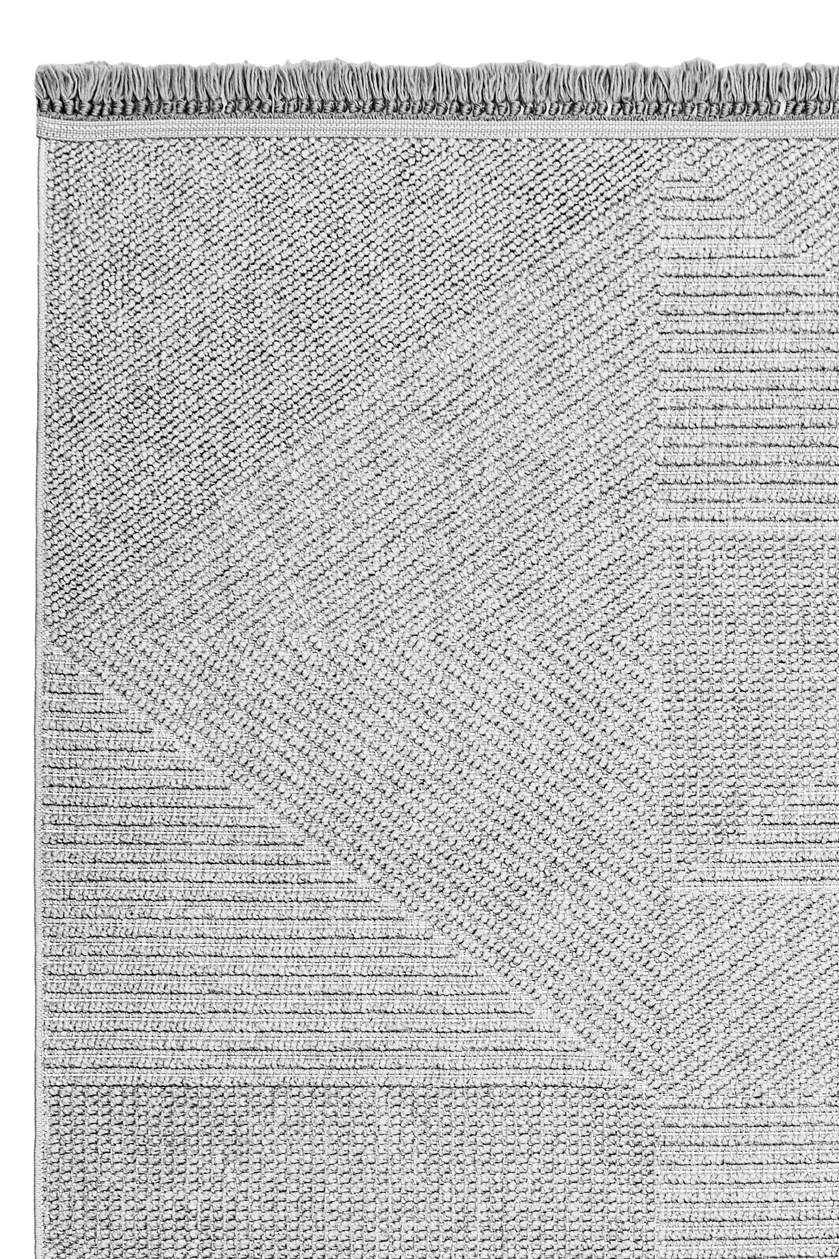 AYTEO HALI PERA 1456 Gri Robot Süpürgeye Uygun, İskandinav Bukle Halı