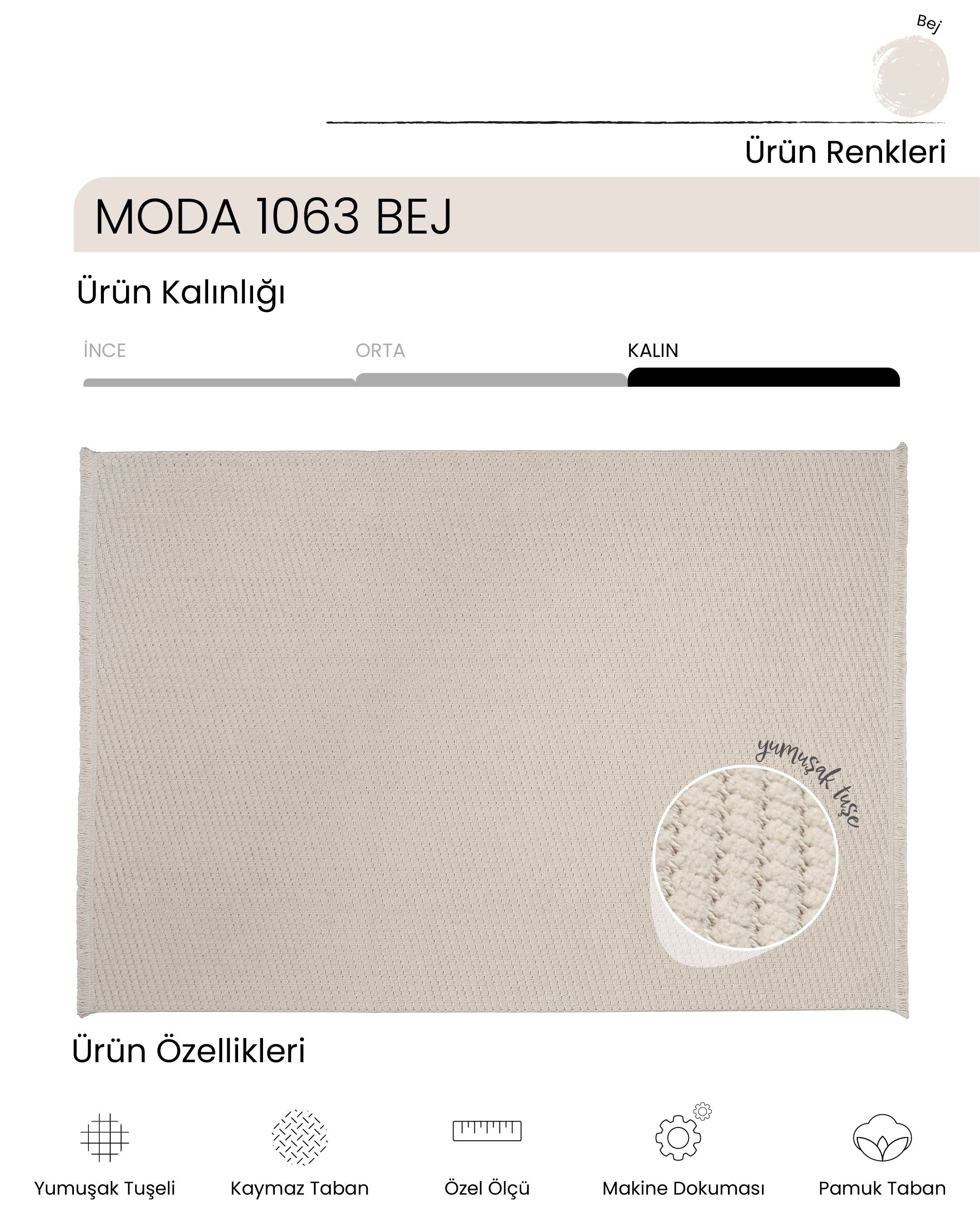 AYTEO HALI MODA 1063 BEJ SADE VE ZARİF İSKANDİNAV HALI