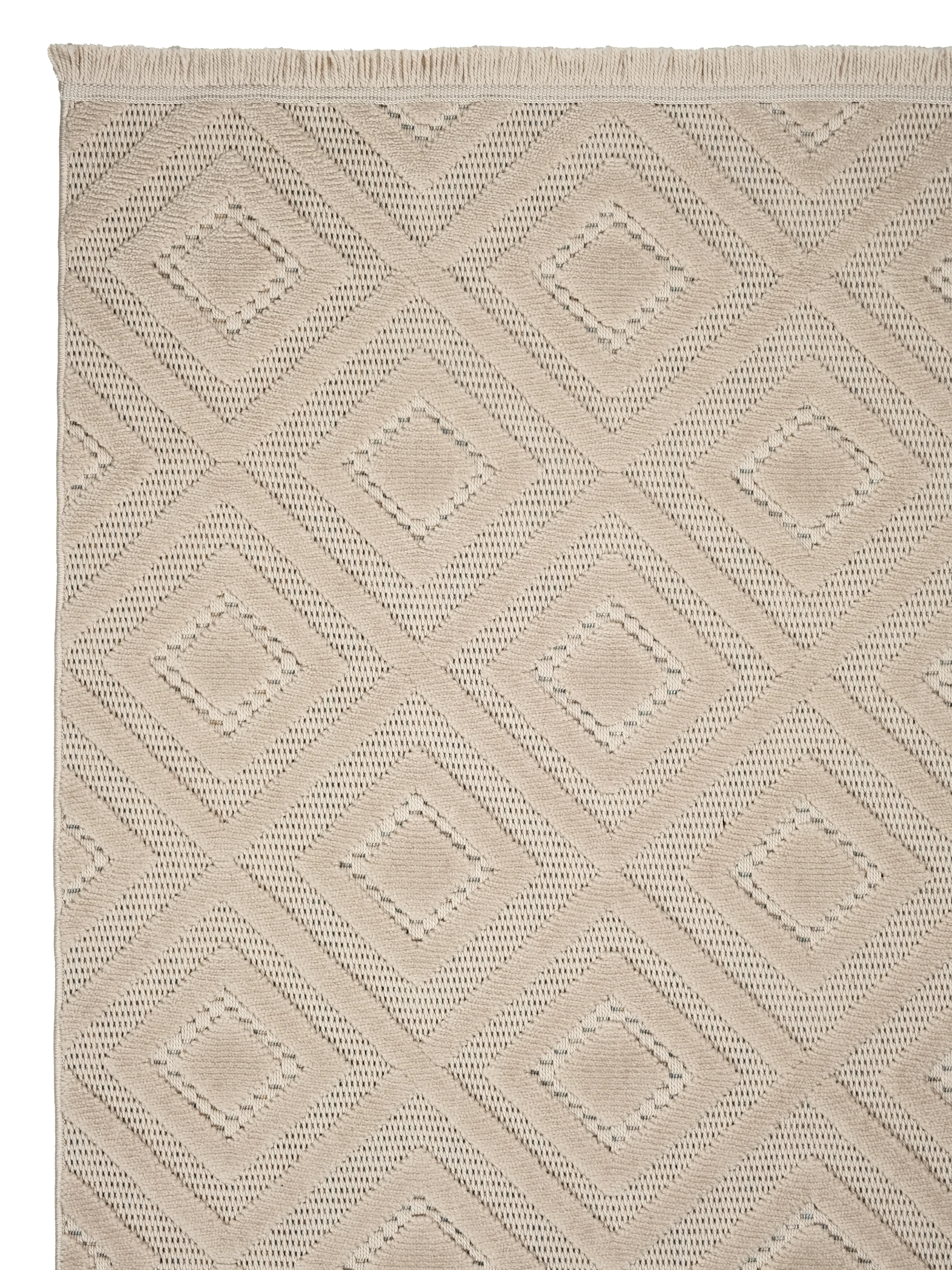 AYTEO HALI MODA 1089 BEJ SADE VE ZARİF İSKANDİNAV HALI