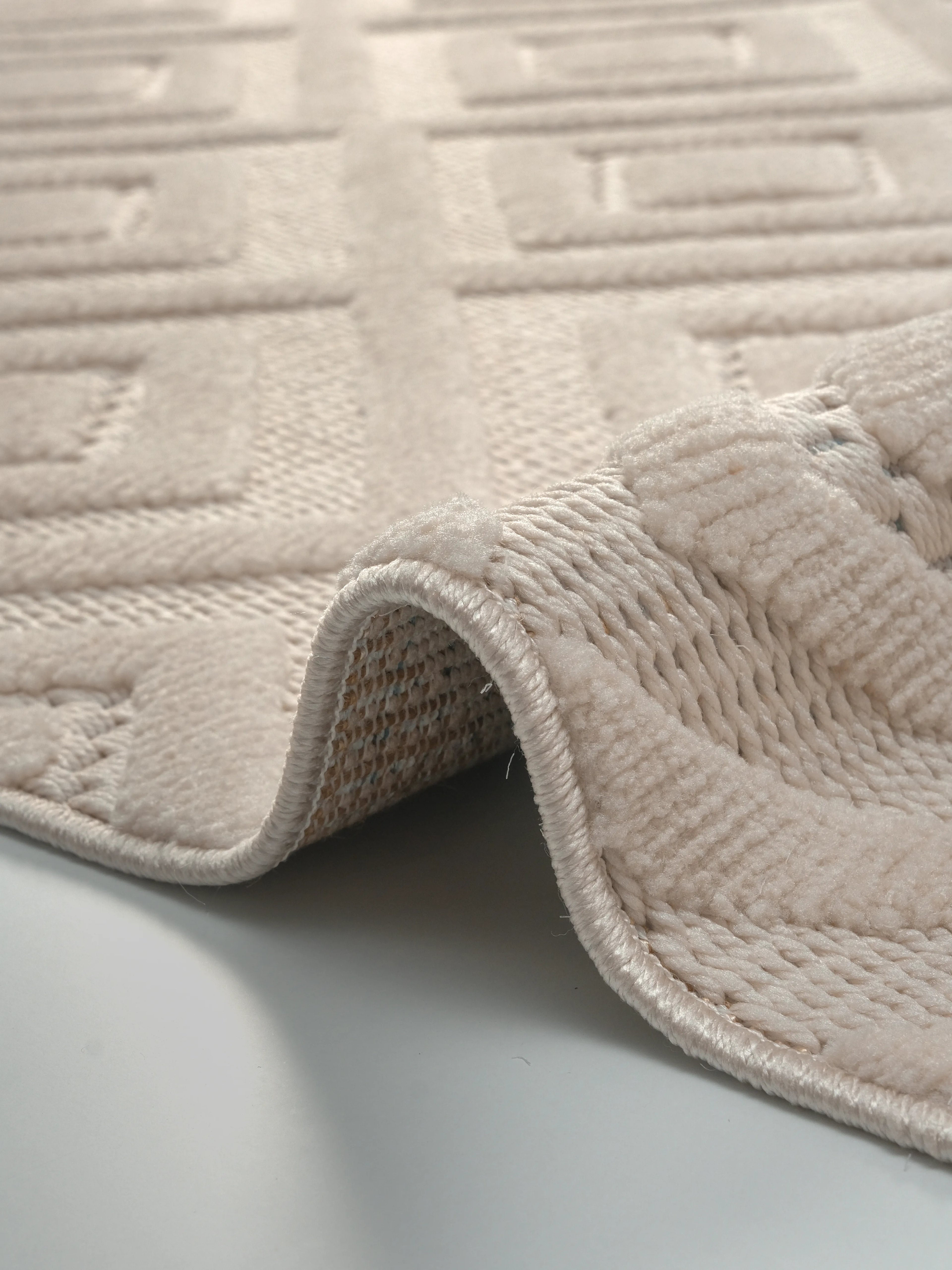 AYTEO HALI MODA 1089 BEJ SADE VE ZARİF İSKANDİNAV HALI