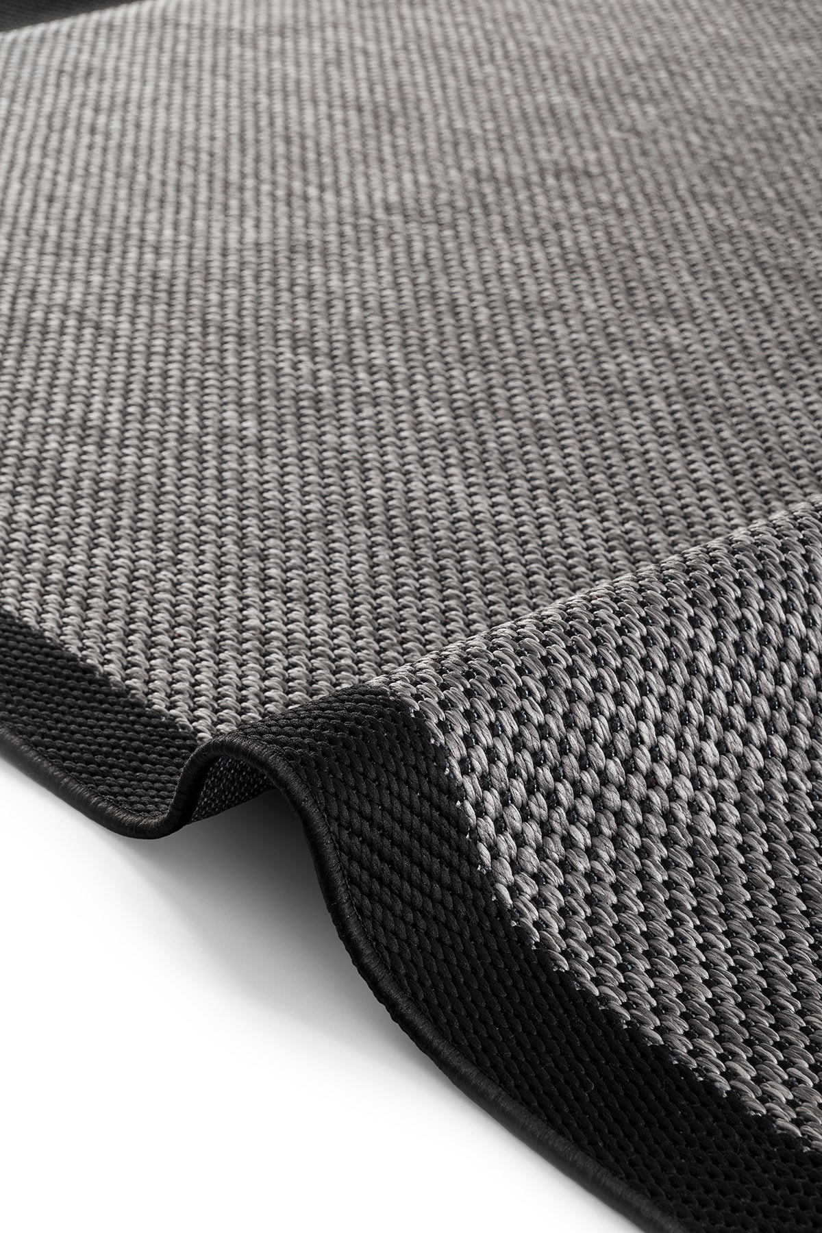 Ayteo Halı Sisal 1148 Gri Siyah Silinebilir Yumuşak Tuşeli Sisal Halı