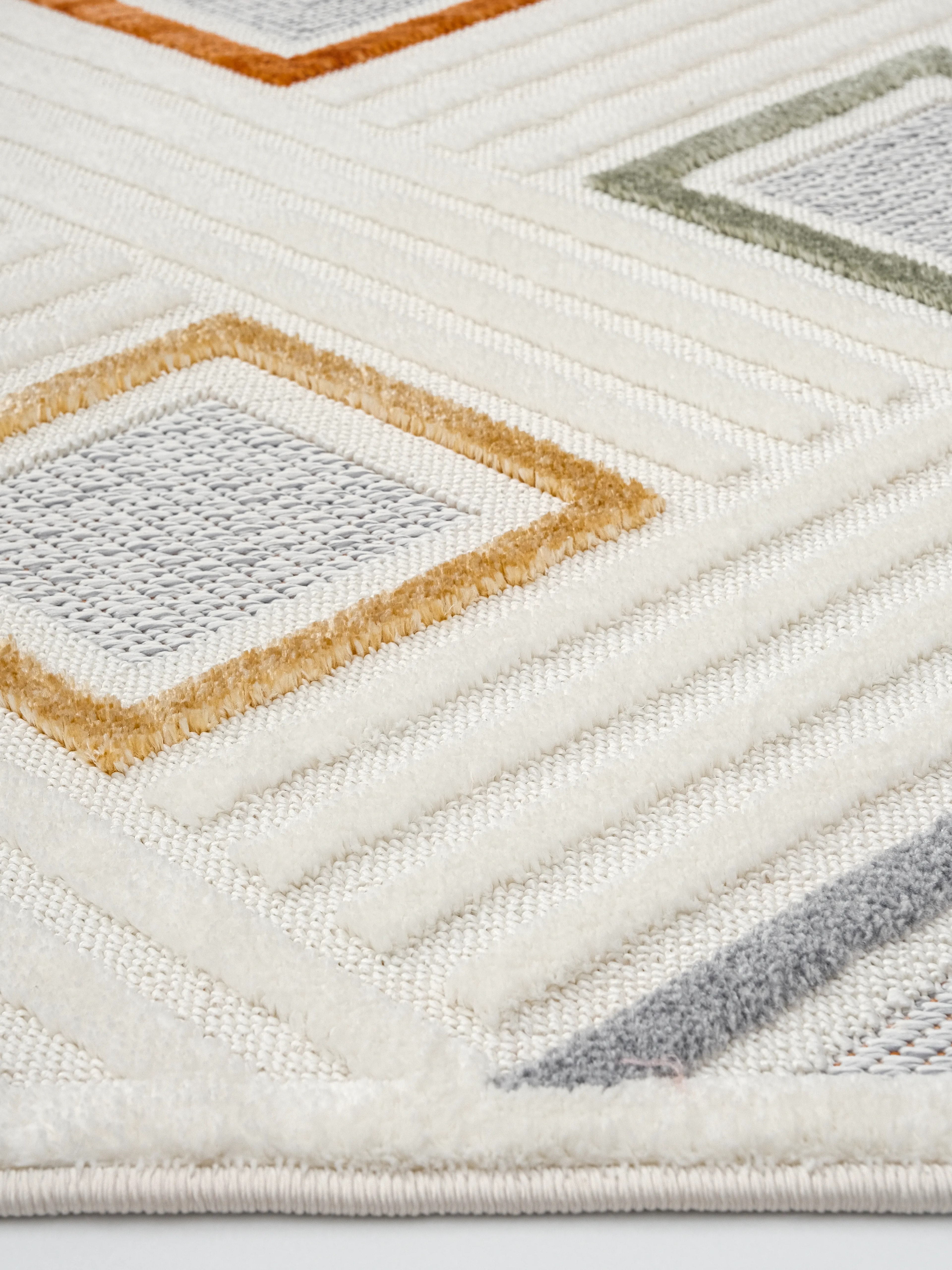 Ayteo Halı India 3016 Multi Renkli İskandinav Halı