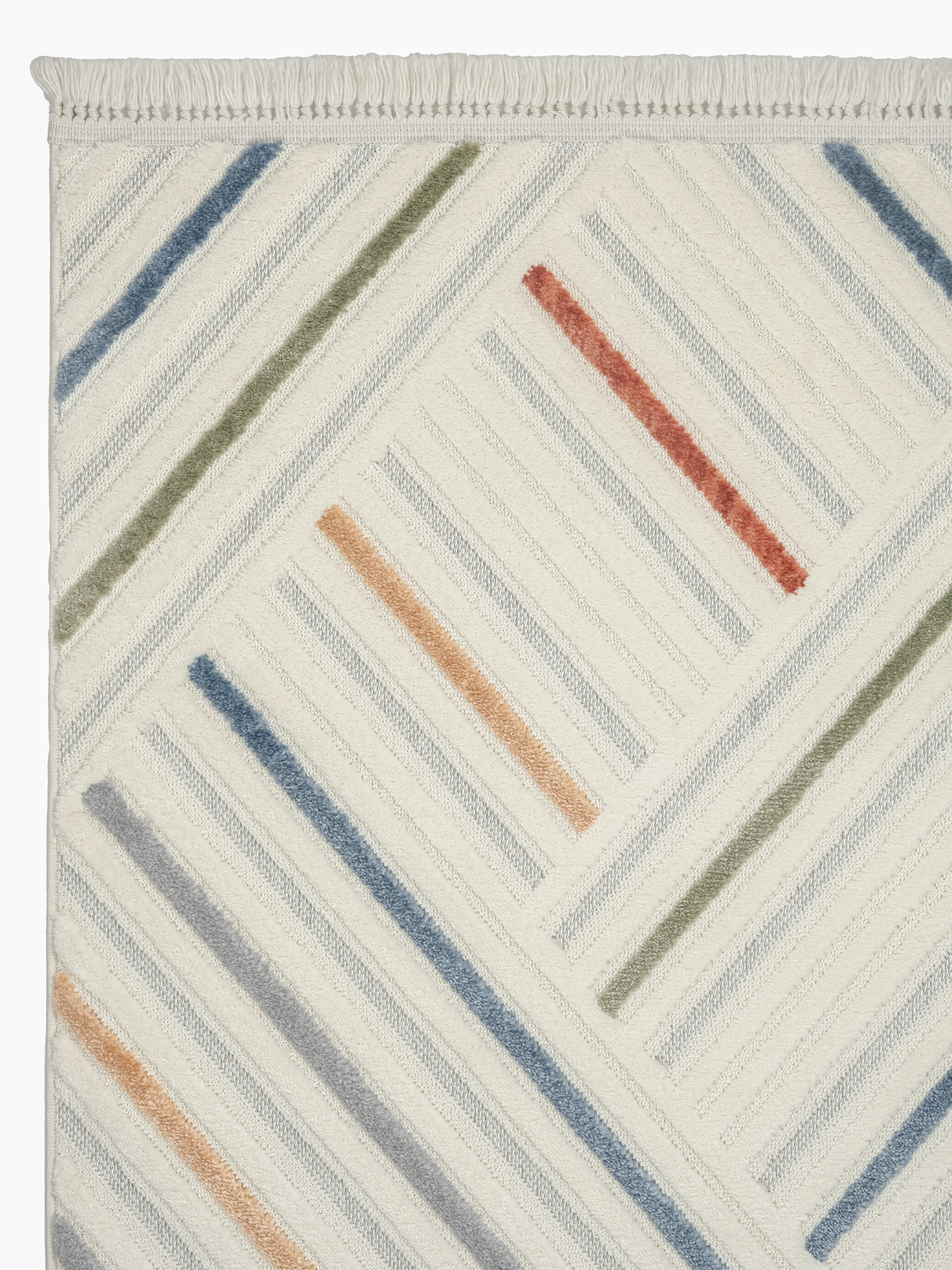 Ayteo Halı India 3017 Multi Renkli İskandinav Halı