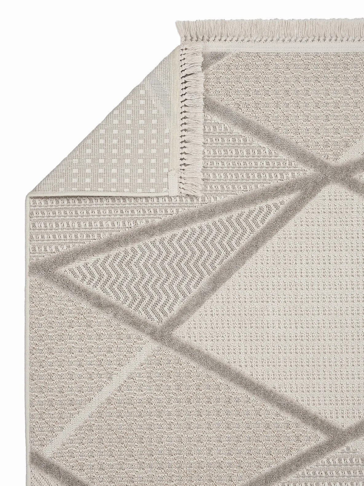AYTEO HALI SOHO 1087 GRİ GEOMETRİK DESEN İSKANDİNAV HALI