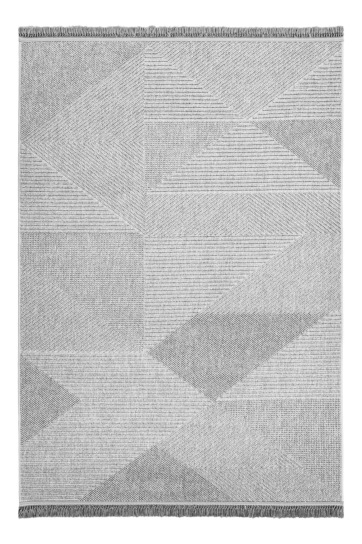 AYTEO HALI PERA 1456 Gri Robot Süpürgeye Uygun, İskandinav Bukle Halı