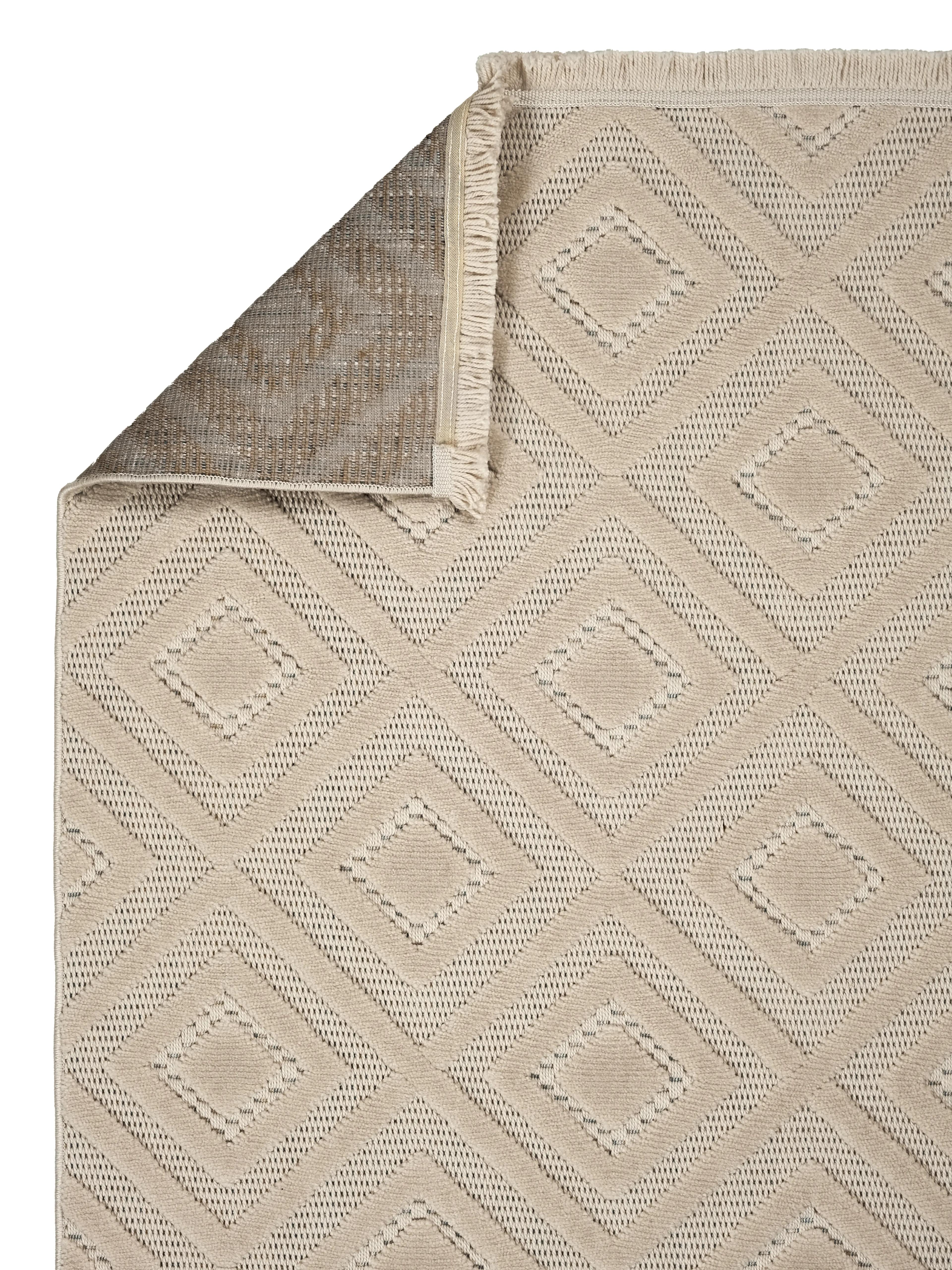 AYTEO HALI MODA 1089 BEJ SADE VE ZARİF İSKANDİNAV HALI