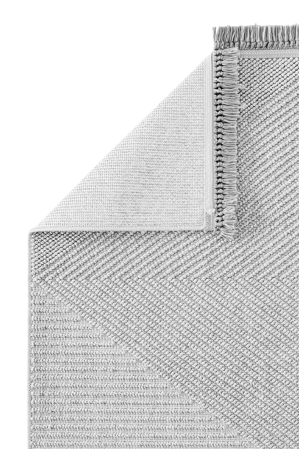 AYTEO HALI PERA 1456 Gri Robot Süpürgeye Uygun, İskandinav Bukle Halı