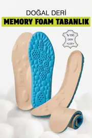 Exland Pro – Doğal Deri Memory Foam Kemer Destekli Tam Boy Unisex İç Tabanlık