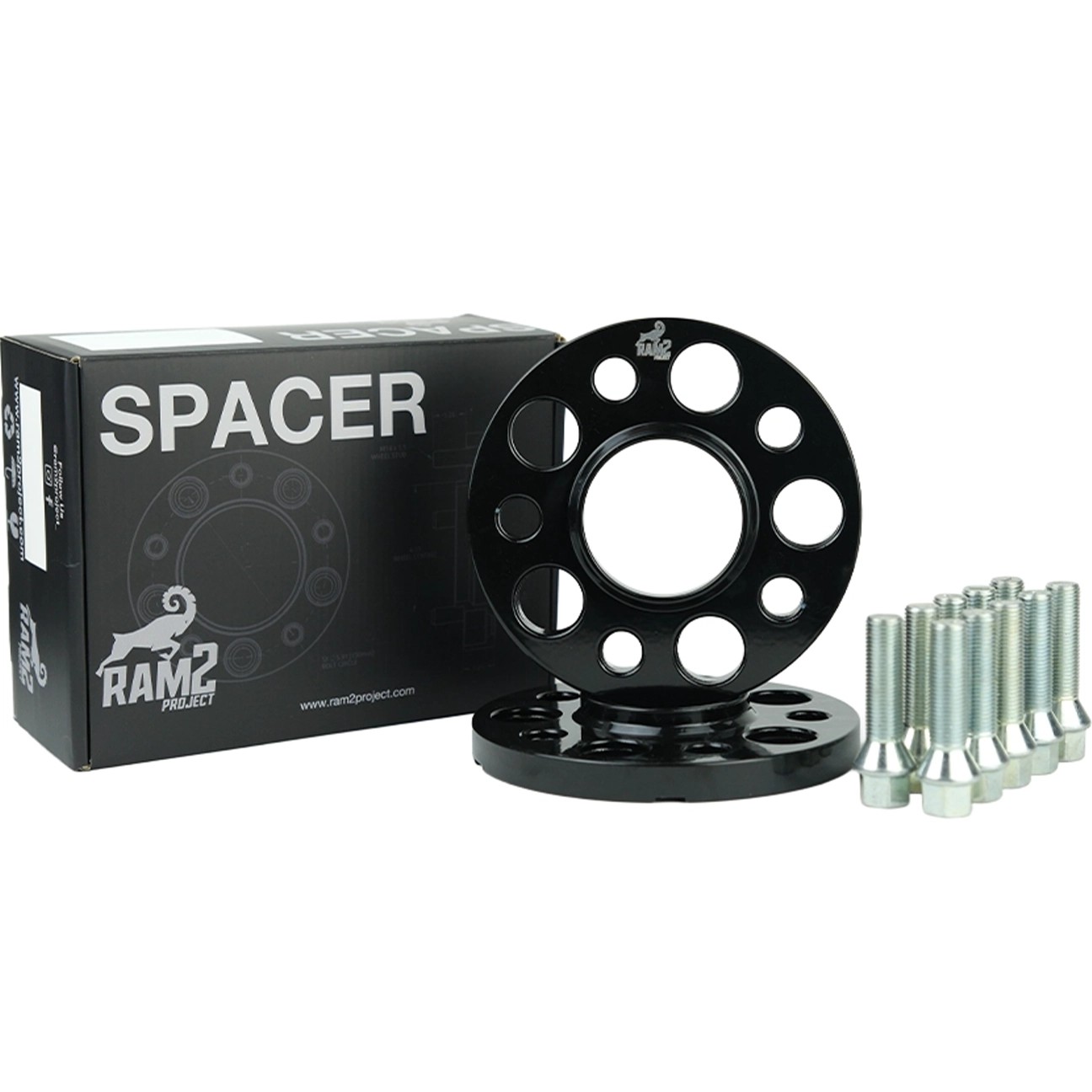 Ram2 Project 5x112 66.6 15mm Black Spacer