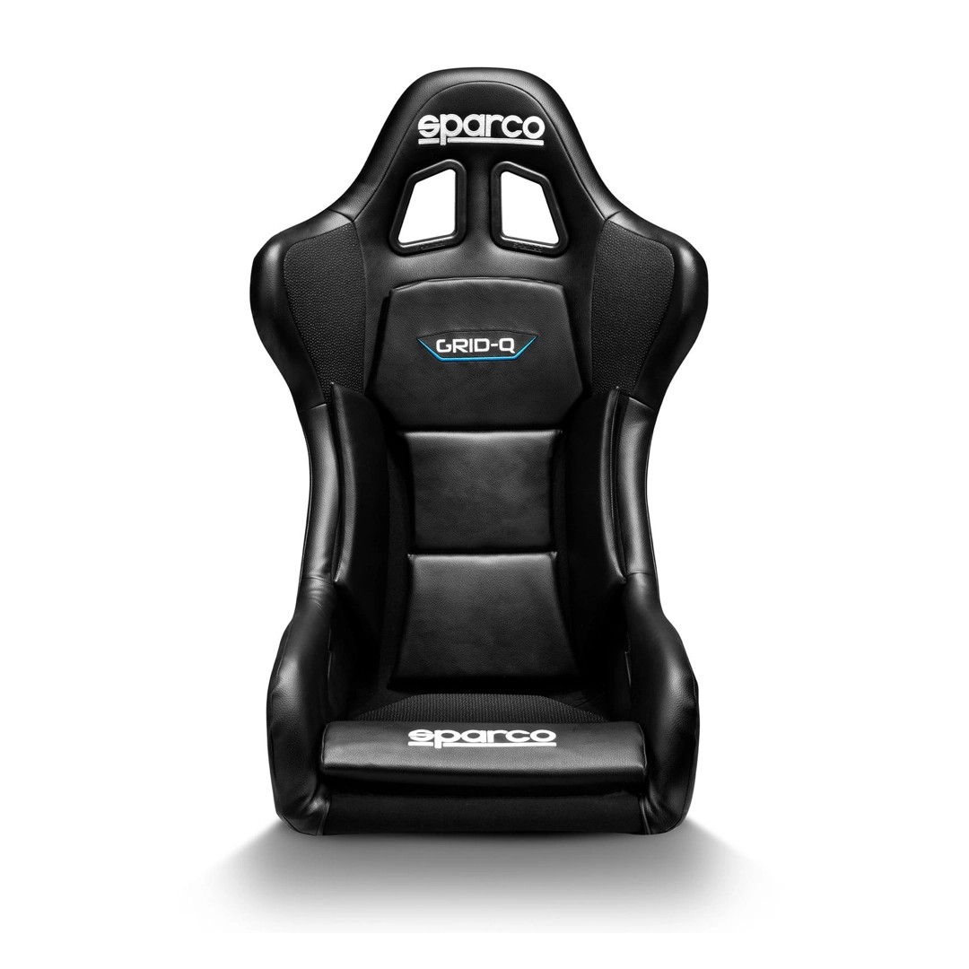 Sparco Grid Q Deri Yarış Koltuğu – FIA Onaylı (Siyah)