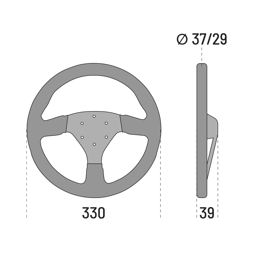 Sparco R383 Süet Direksiyon