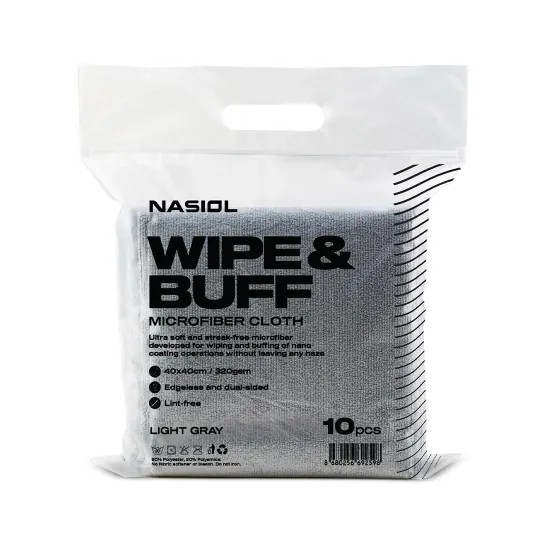 Nasiol ZR53 50ml 10H Nano Ceramic Coating-Lite 50ml Rain Slider-Micro Fiber Cloth 3-Piece Exterior Care Set