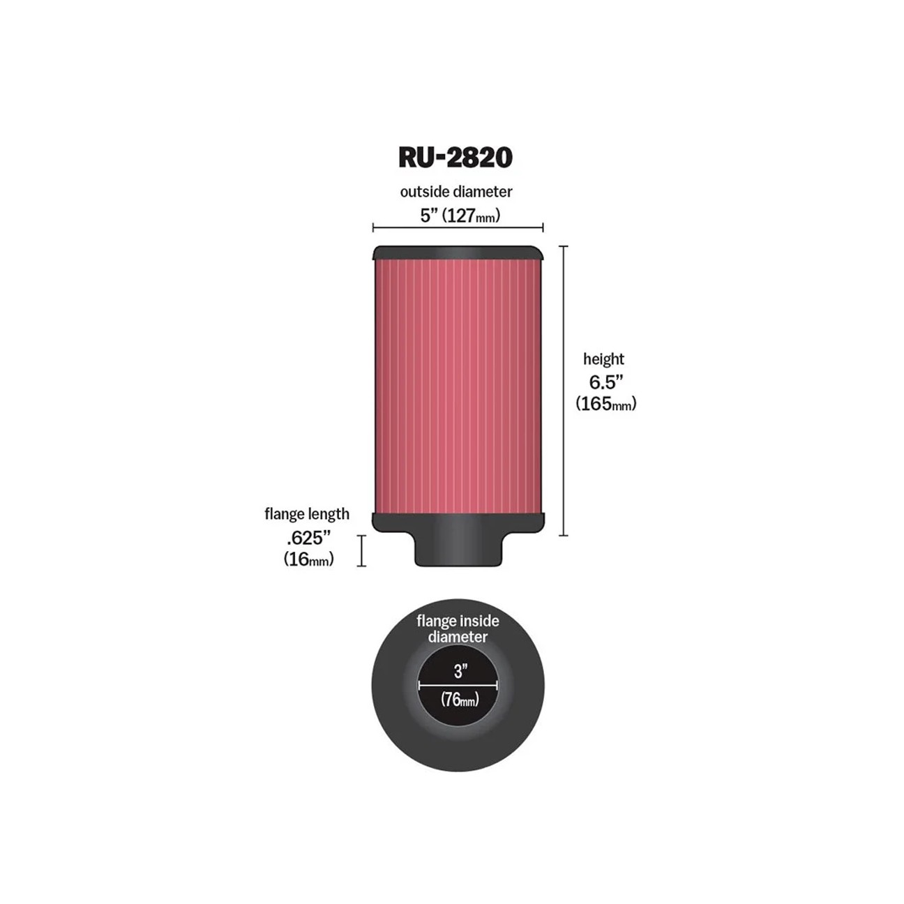 K&N RU-2820 Unıversal Hava Filtresi