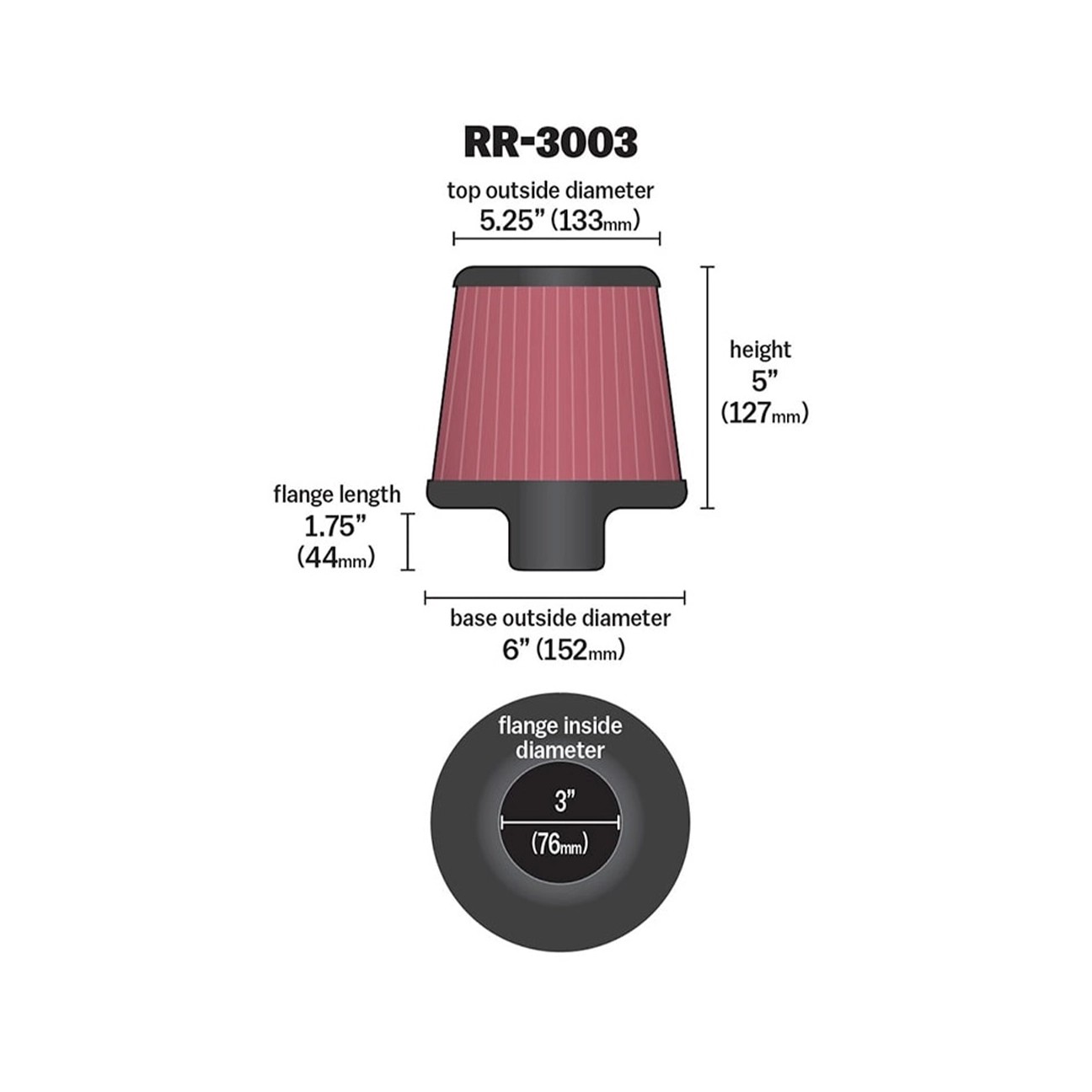 K&N KN-RR-3003 Unıversal Hava Filtresi