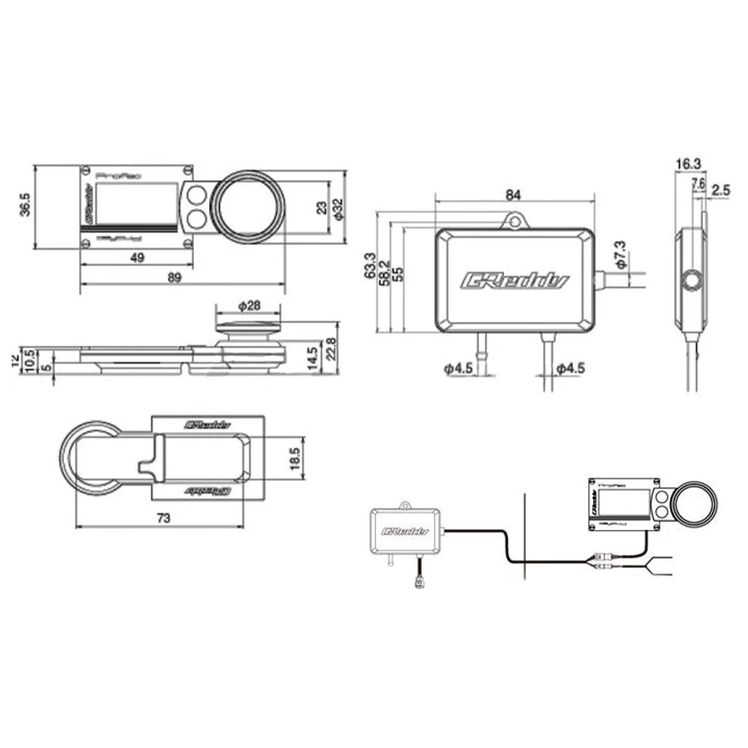 GReddy Profec - OLED 8-Bar Electronic Boost Controller (Amber)