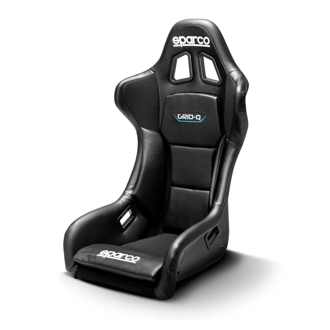 Sparco Grid Q Deri Yarış Koltuğu – FIA Onaylı (Siyah)