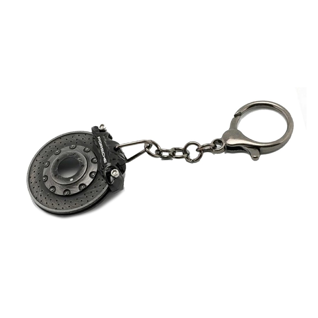 Porsche Design Black Brake Disc Keychain