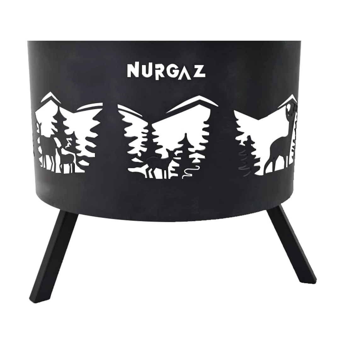 Nurgaz Deer Pattern Forest Fireplace NG OSG