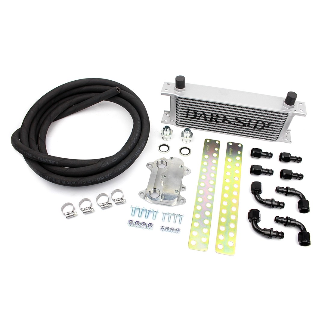 Darkside Developments Universal 13-Row Pre-Mounted Engine Oil Cooler Kit for 1.6 | 2.0 TDI Oval Port Common Rail Engines (2011+)