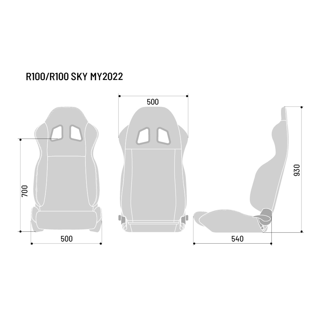 Sparco R100 Cadde Koltuğu (Siyah)