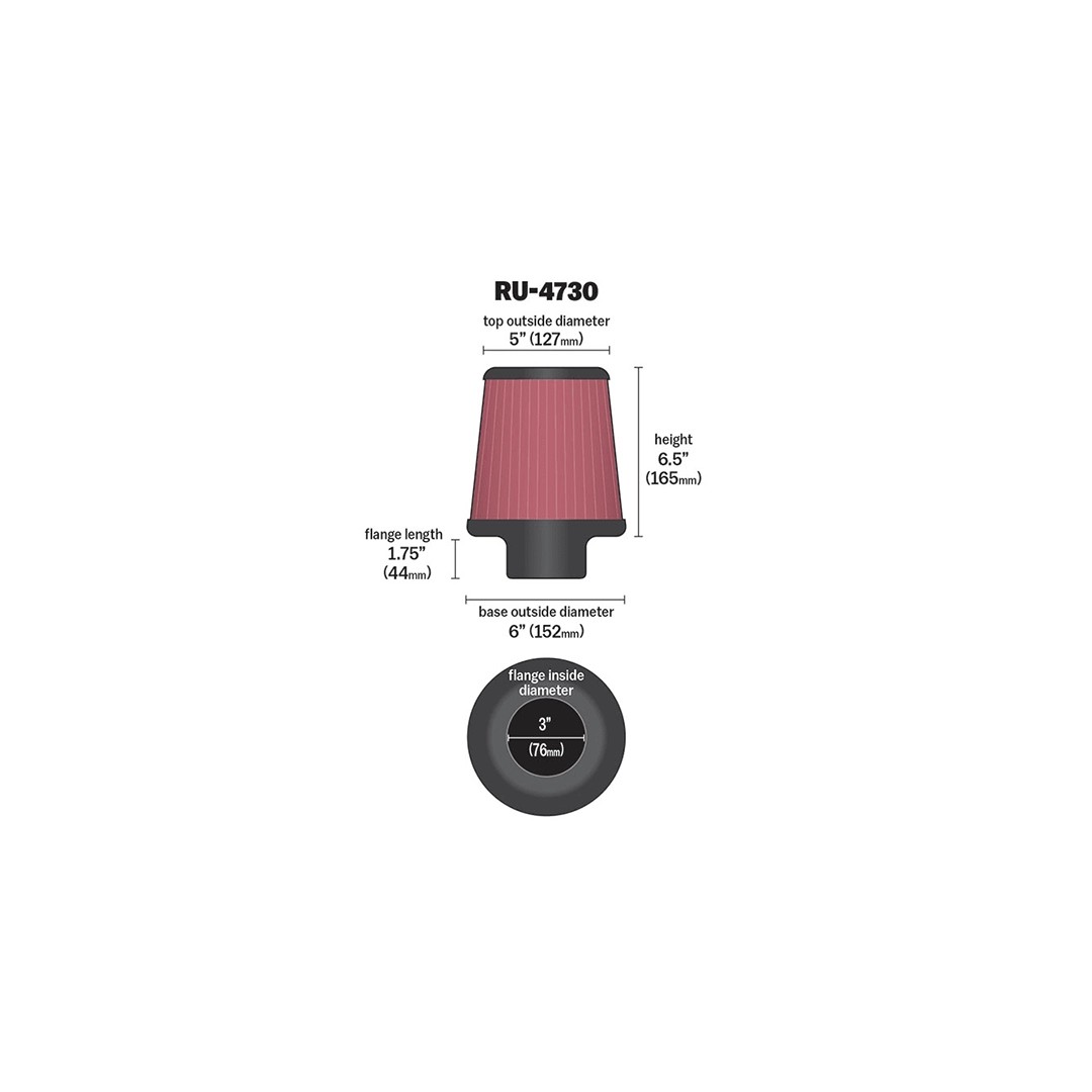 K&N KN-RU-4730 High-Flow Air Filter